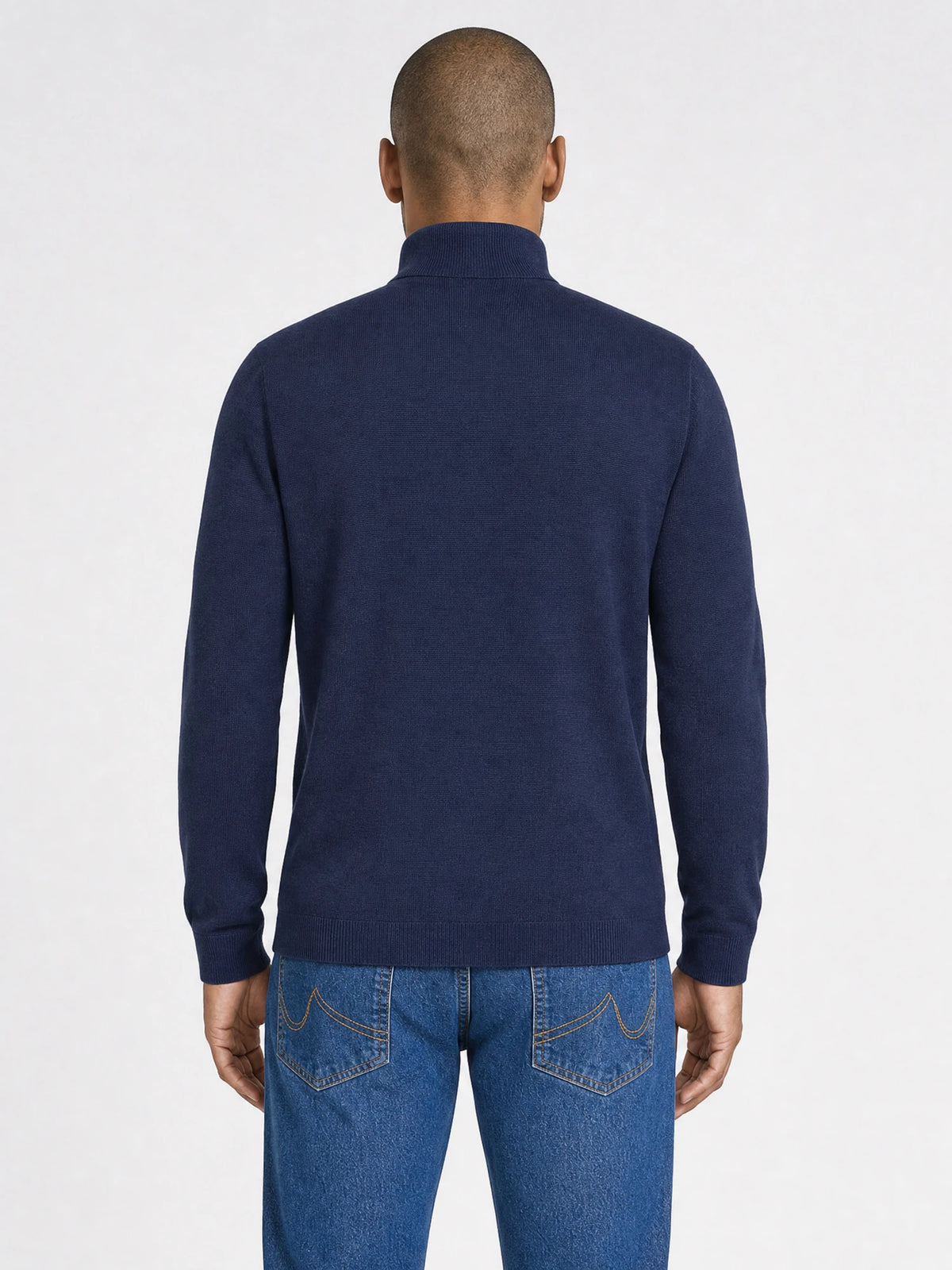 Jersey de punto fino con cremallera en el cuello millstone