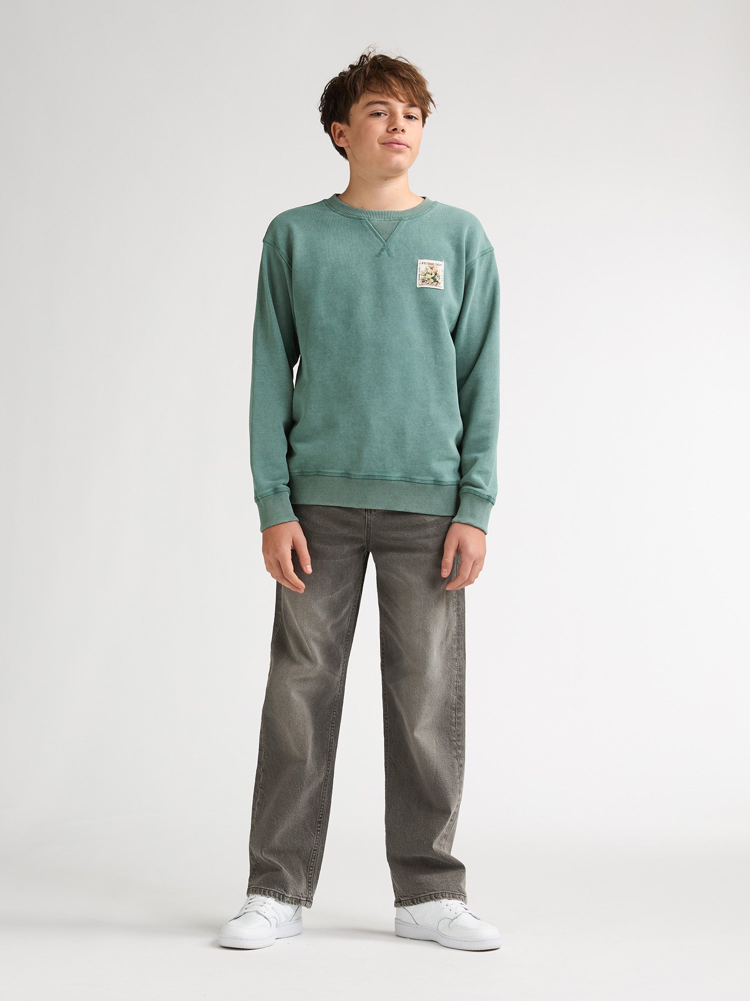 Petrol Industries Boys LENOX - Boys Denim Loose Fit Loose Fit Silver Grey