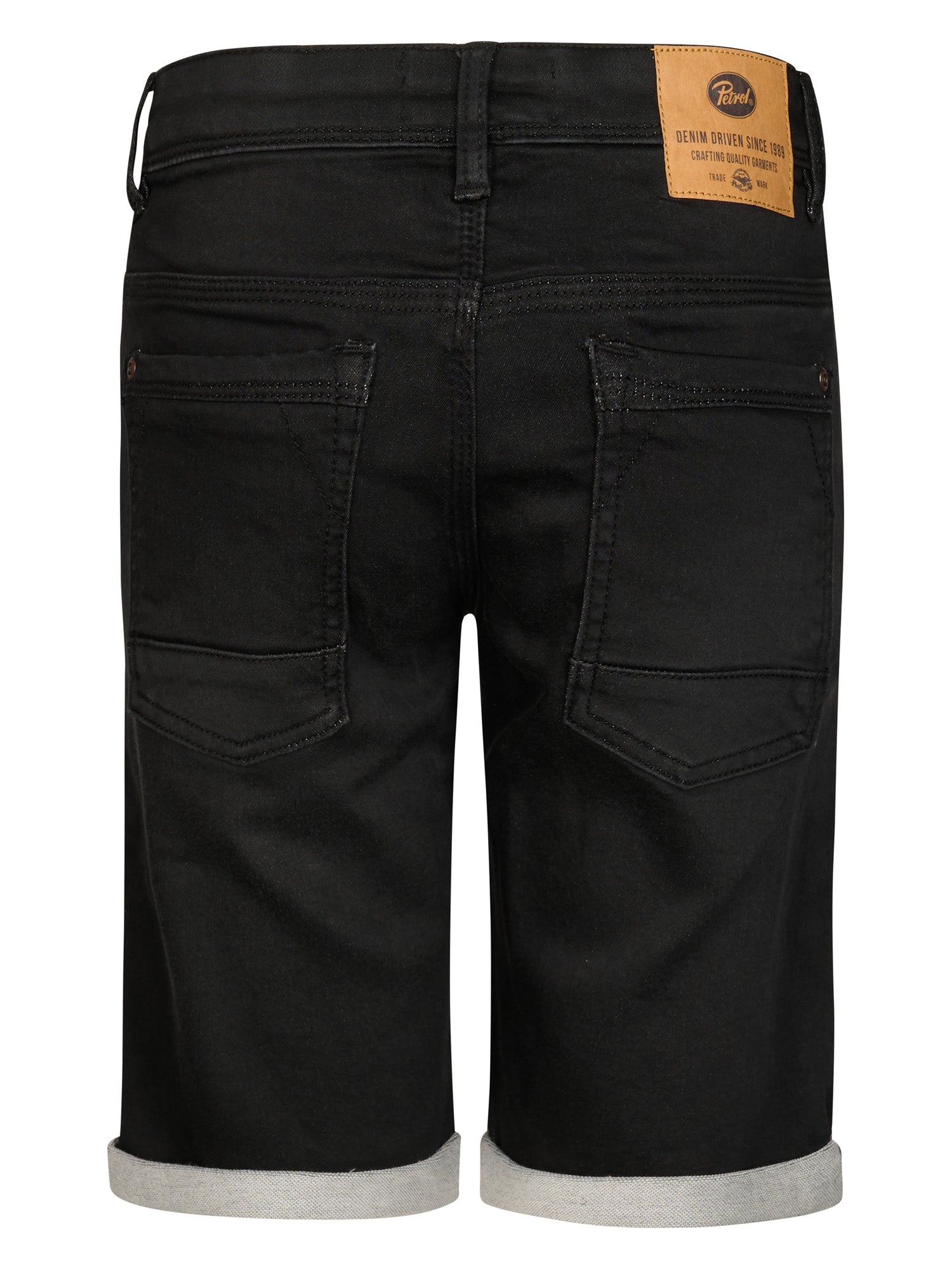Petrol Industries Boys JACKSON - Boys Denim Jogg Short Slim Fit Black Stone