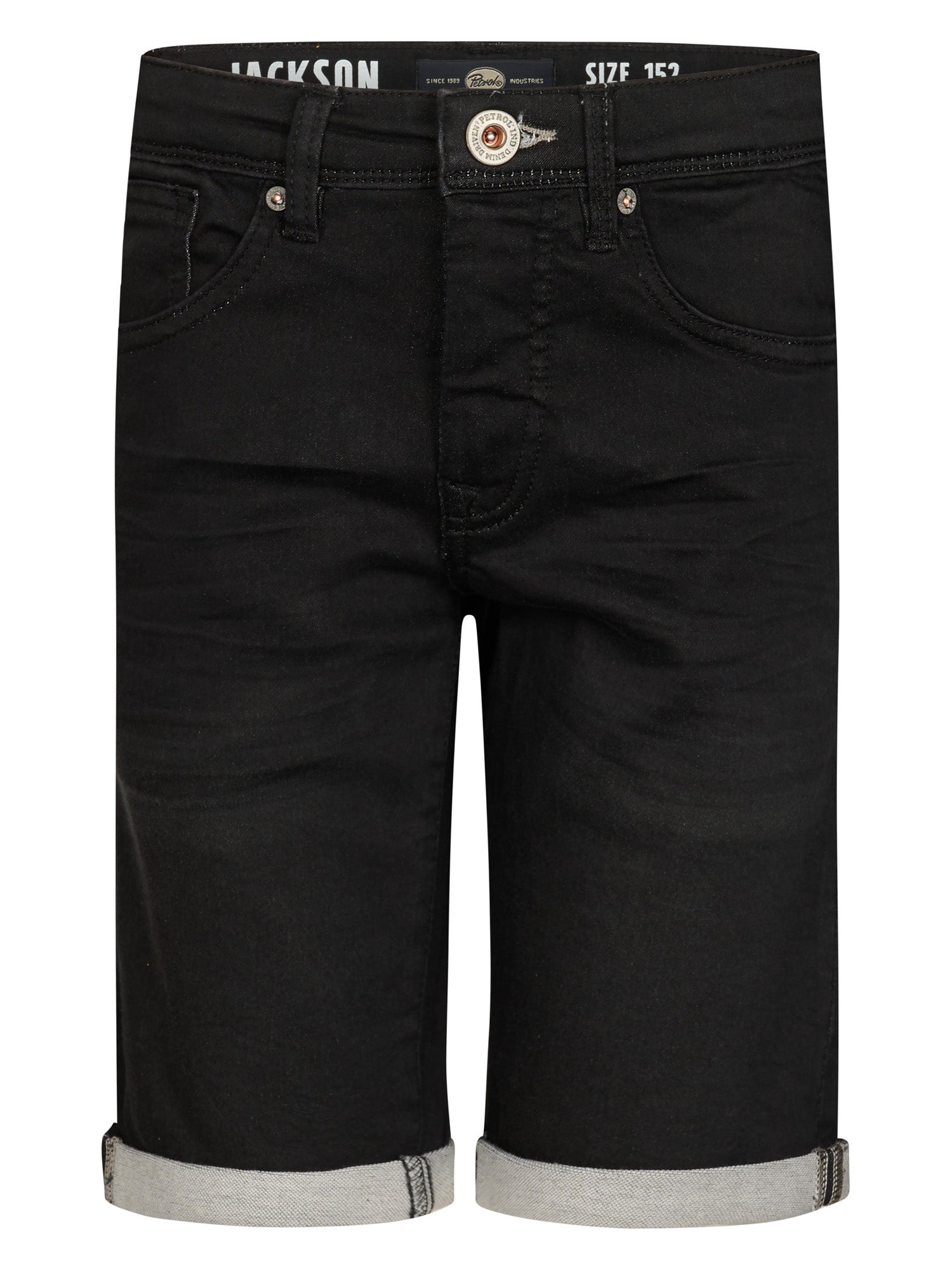Petrol Industries Boys JACKSON - Boys Denim Jogg Short Slim Fit Black Stone