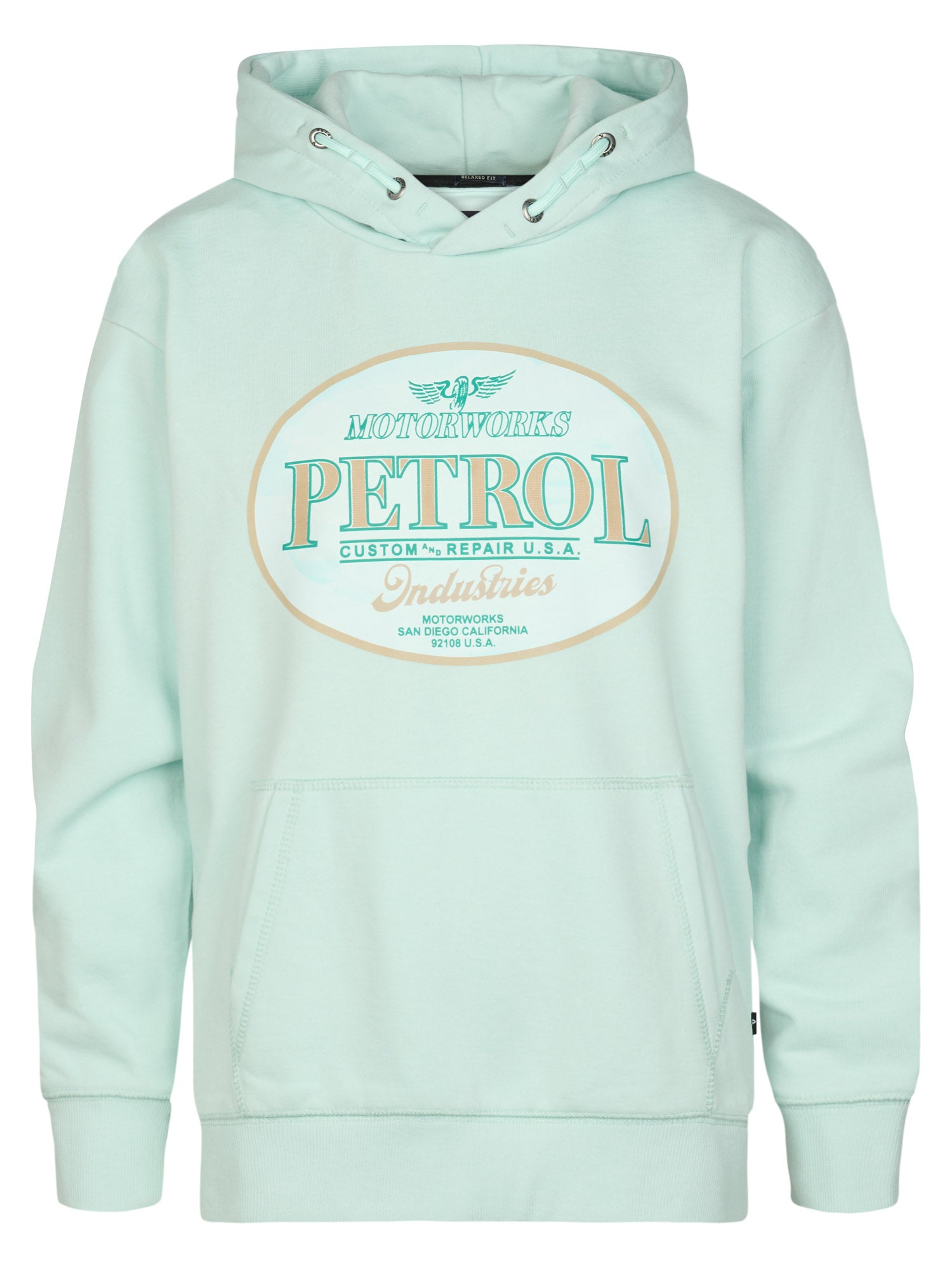 Petrol Industries Boys Sweater Hooded Relaxed Fit Cool Mint