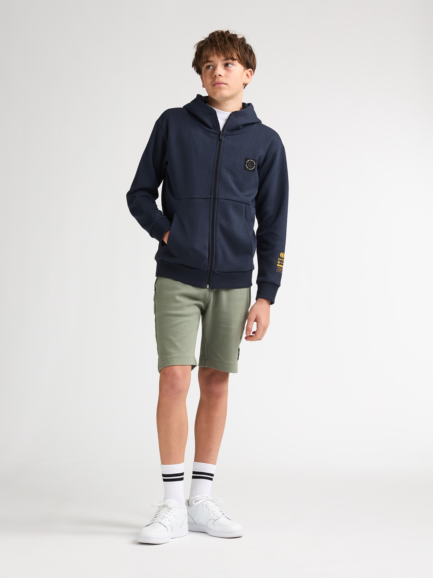 Petrol Industries Boys Sweater Hooded Zip Relaxed Fit Navy Blue