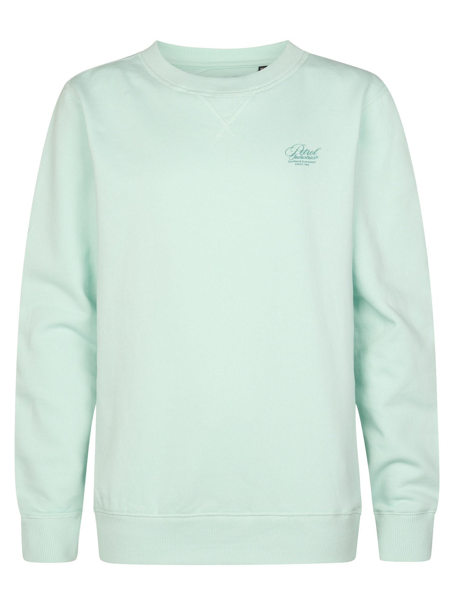 Petrol Industries Boys Sweater Round Neck Print Regular Fit Cool Mint