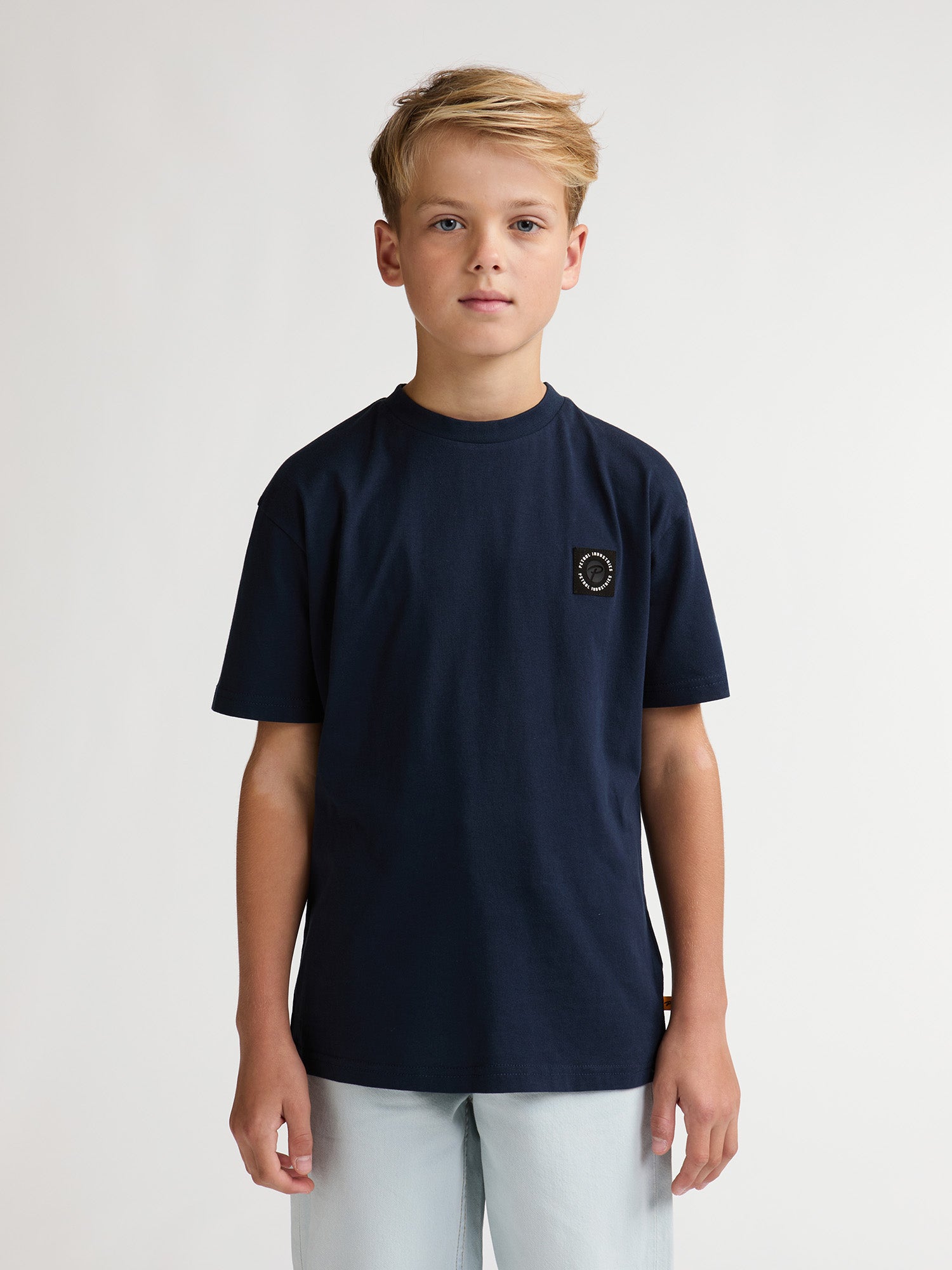 Petrol Industries Boys T-Shirt Short Sleeve Relaxed Fit Navy Blue