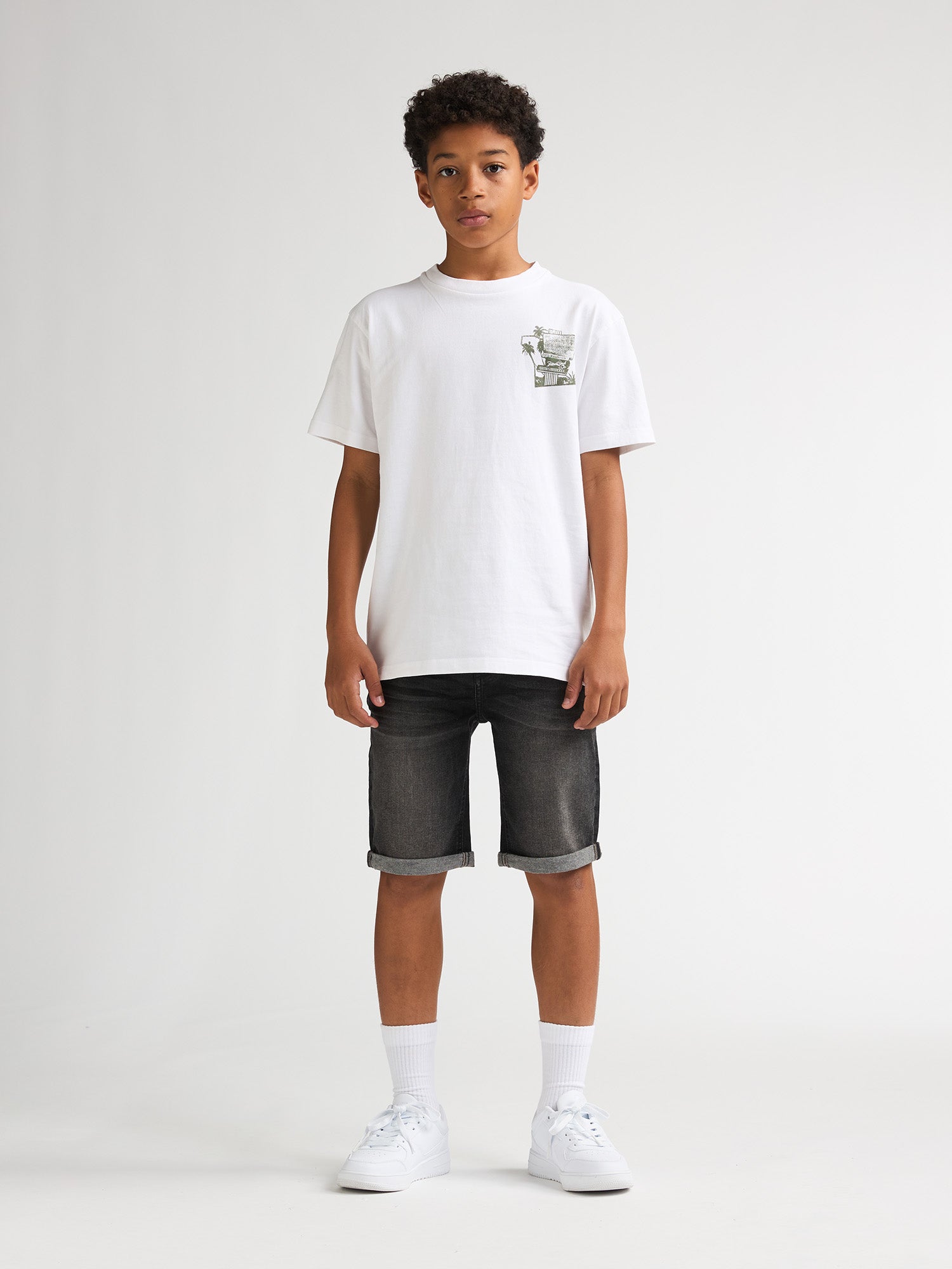 Petrol Industries Boys T-Shirt Short Sleeve Classic Print Relaxed Fit Bright White