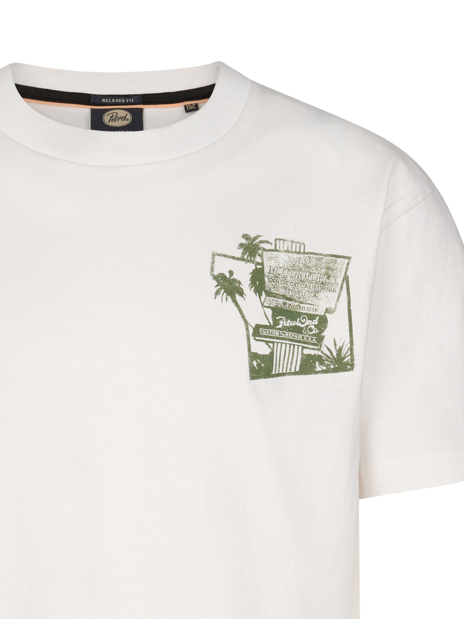 Petrol Industries Boys T-Shirt Short Sleeve Classic Print Relaxed Fit Bright White