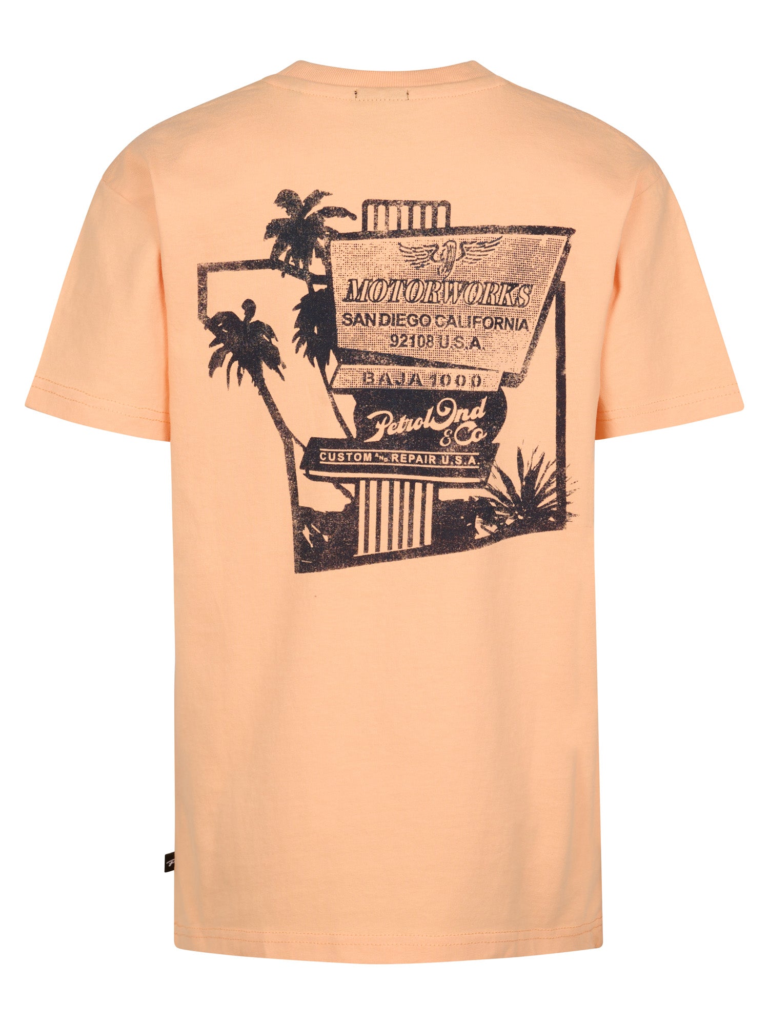 Petrol Industries Boys T-Shirt Short Sleeve Classic Print Relaxed Fit Tropical Orange