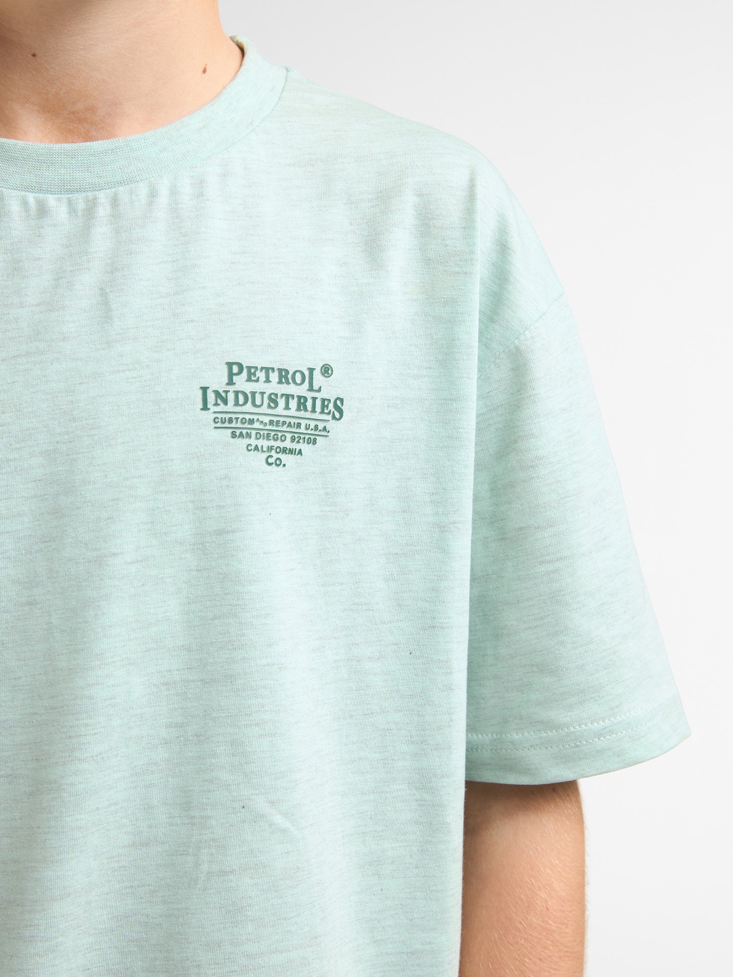 Petrol Industries Boys T-Shirt Short Sleeve Classic Print Relaxed Fit Cool Mint