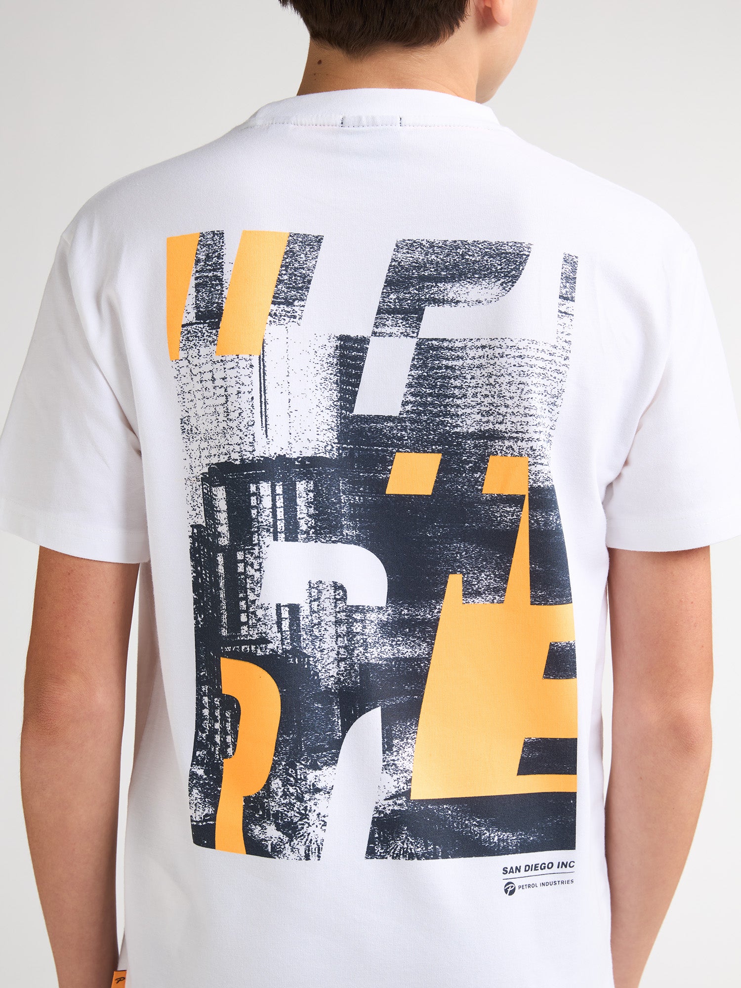 Petrol Industries Boys T-Shirt Short Sleeve Photo Print Relaxed Fit Bright White