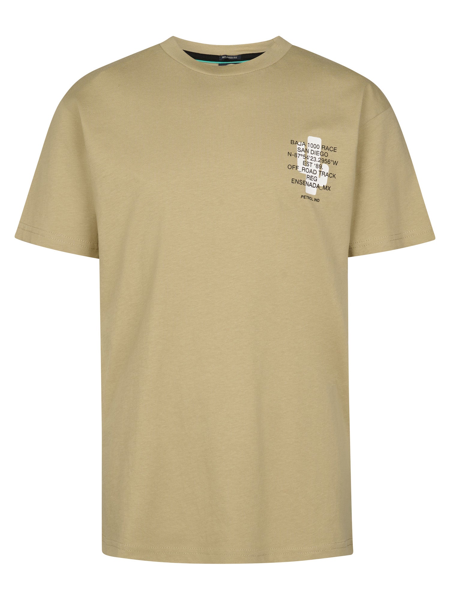 Petrol Industries Boys T-Shirt Short Sleeve Classic Print Relaxed Fit Light Tan