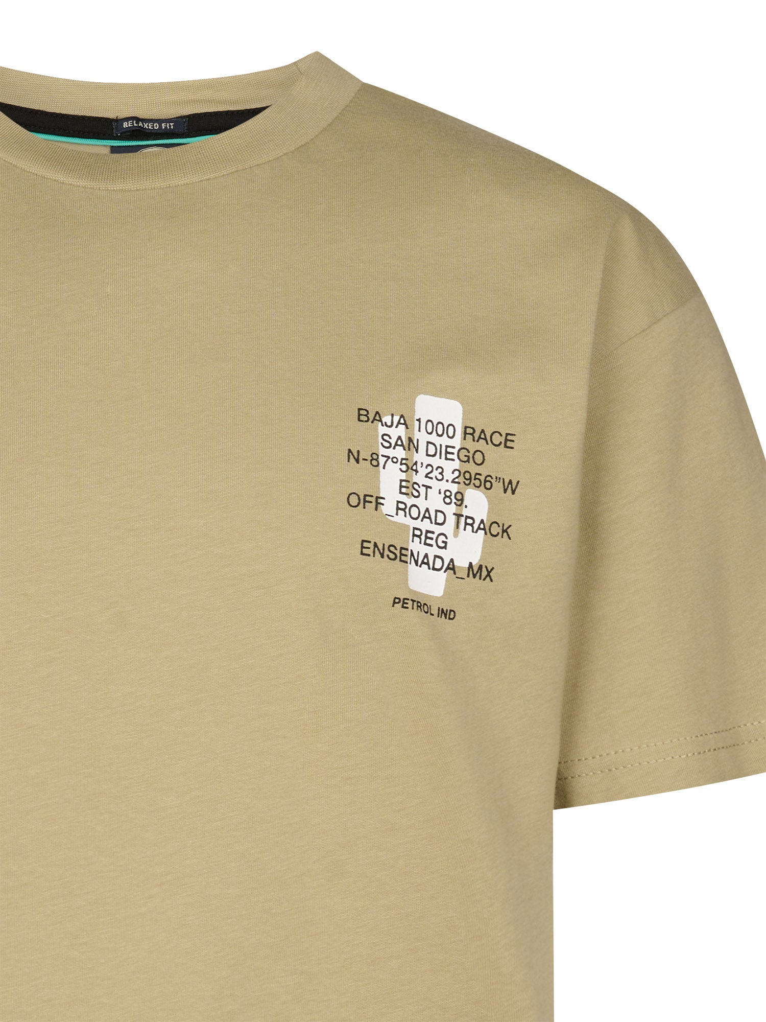 Petrol Industries Boys T-Shirt Short Sleeve Classic Print Relaxed Fit Light Tan