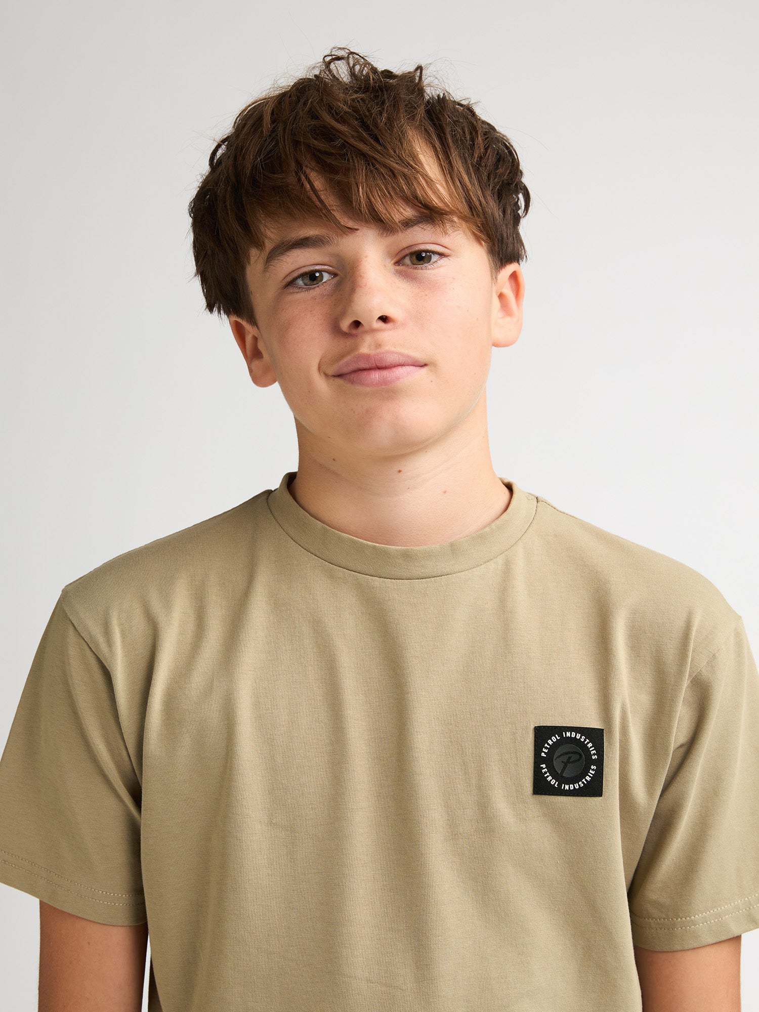Petrol Industries Boys T-Shirt Short Sleeve Classic Print Relaxed Fit Light Tan
