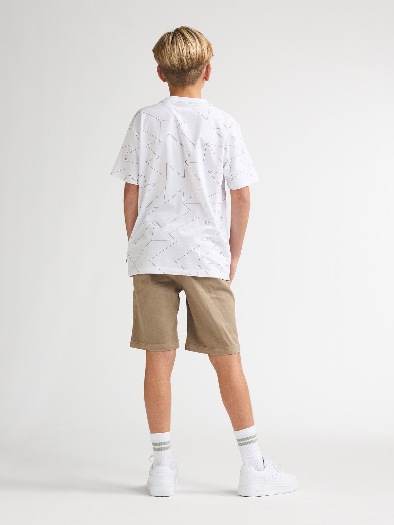 Petrol Industries Boys T-Shirt Short Sleeve All-Over Print Relaxed Fit Bright White