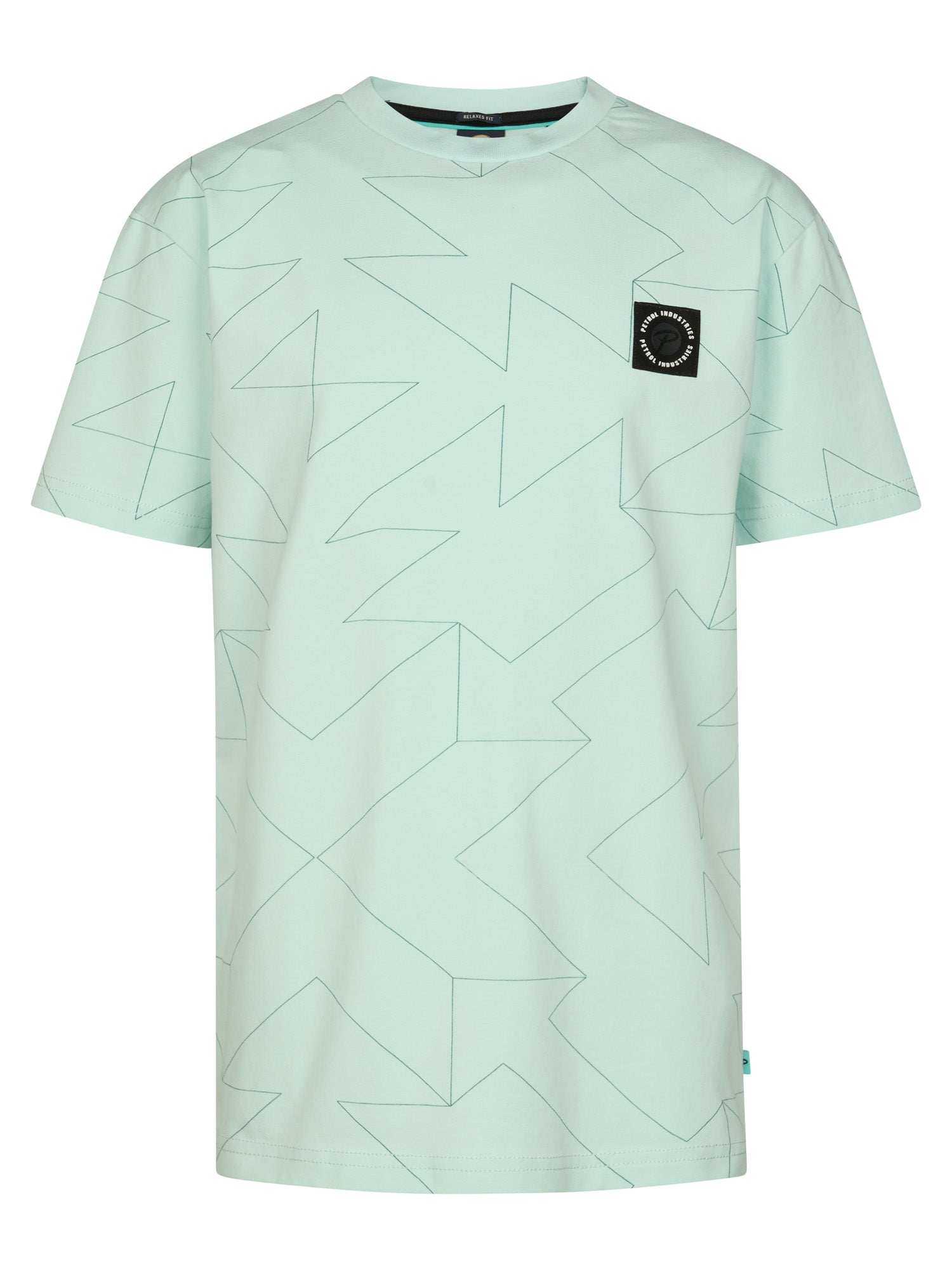 Petrol Industries Boys T-Shirt Short Sleeve All-Over Print Relaxed Fit Cool Mint