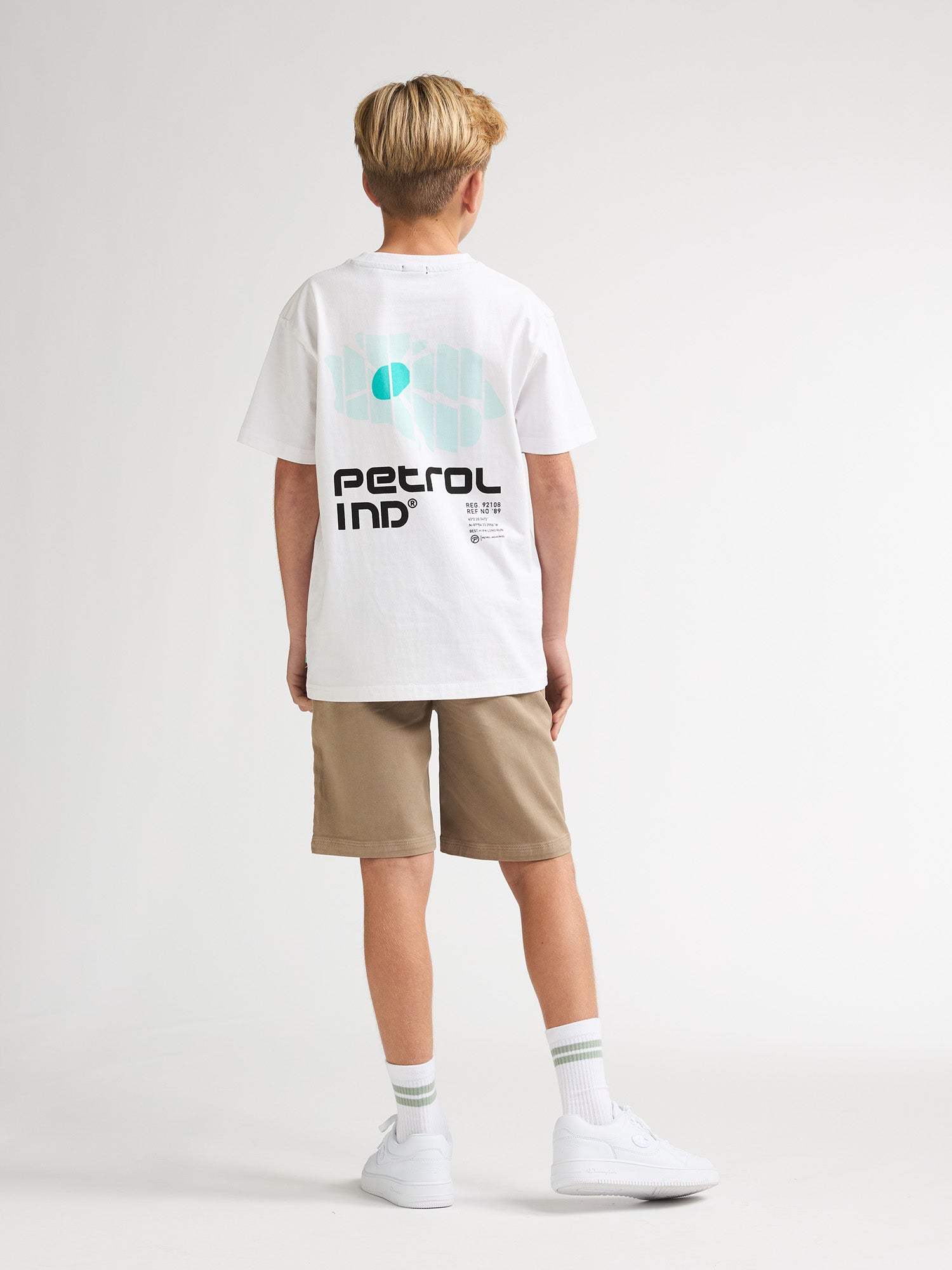 Petrol Industries Boys T-Shirt Short Sleeve Classic Print Relaxed Fit Bright White