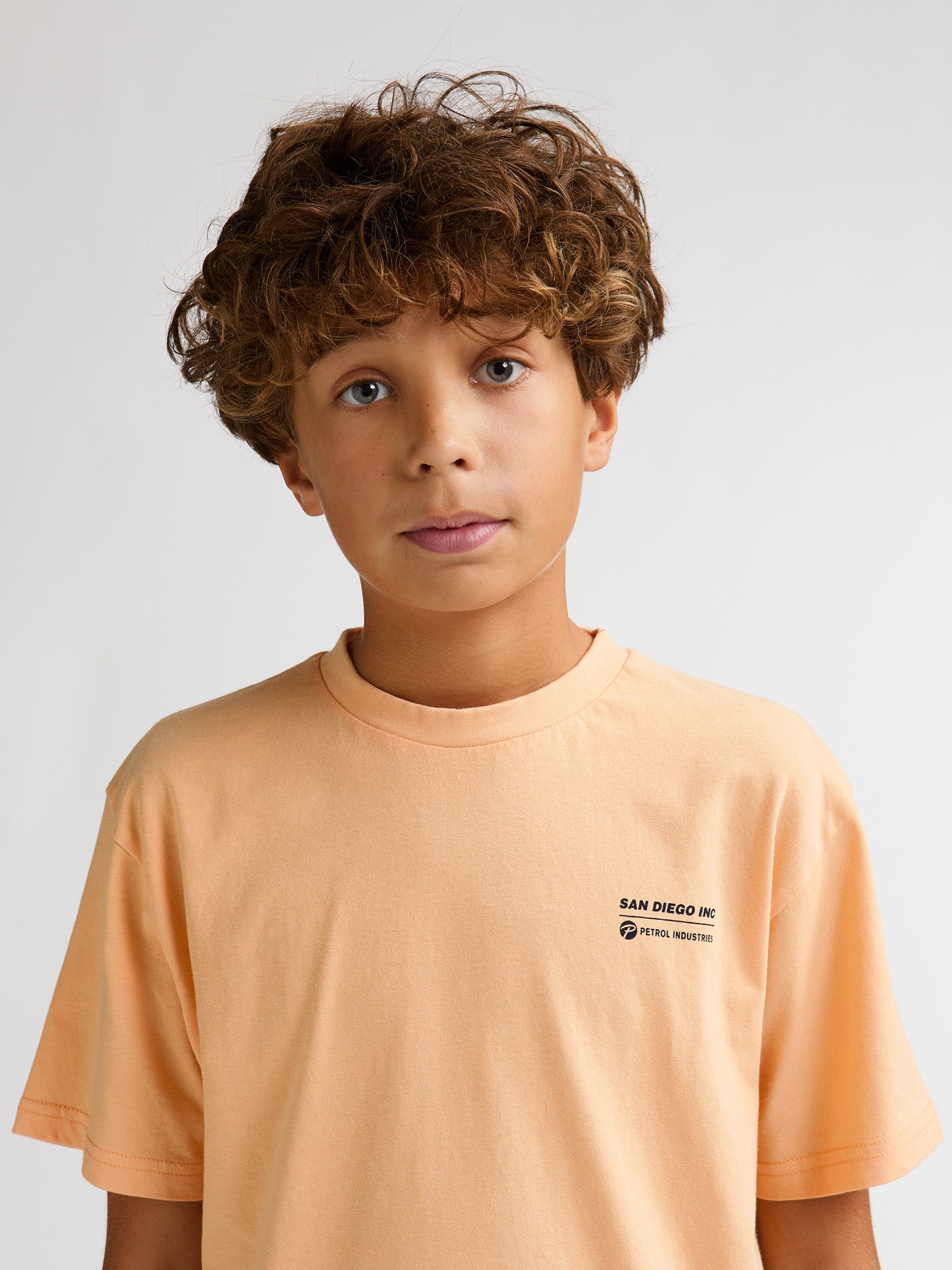 Petrol Industries Boys T-Shirt Short Sleeve Classic Print Relaxed Fit Tropical Orange