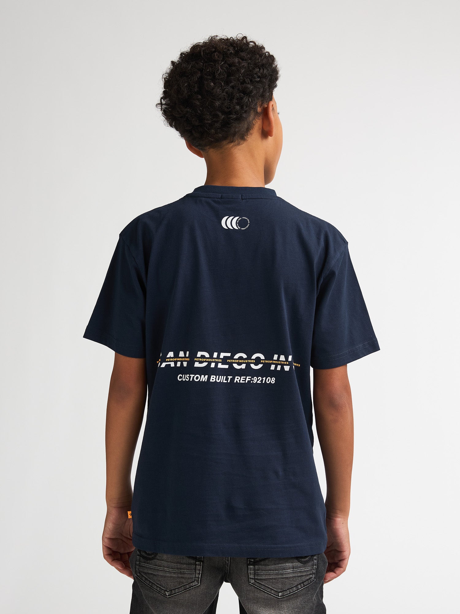 Petrol Industries Boys T-Shirt Short Sleeve Classic Print Relaxed Fit Navy Blue