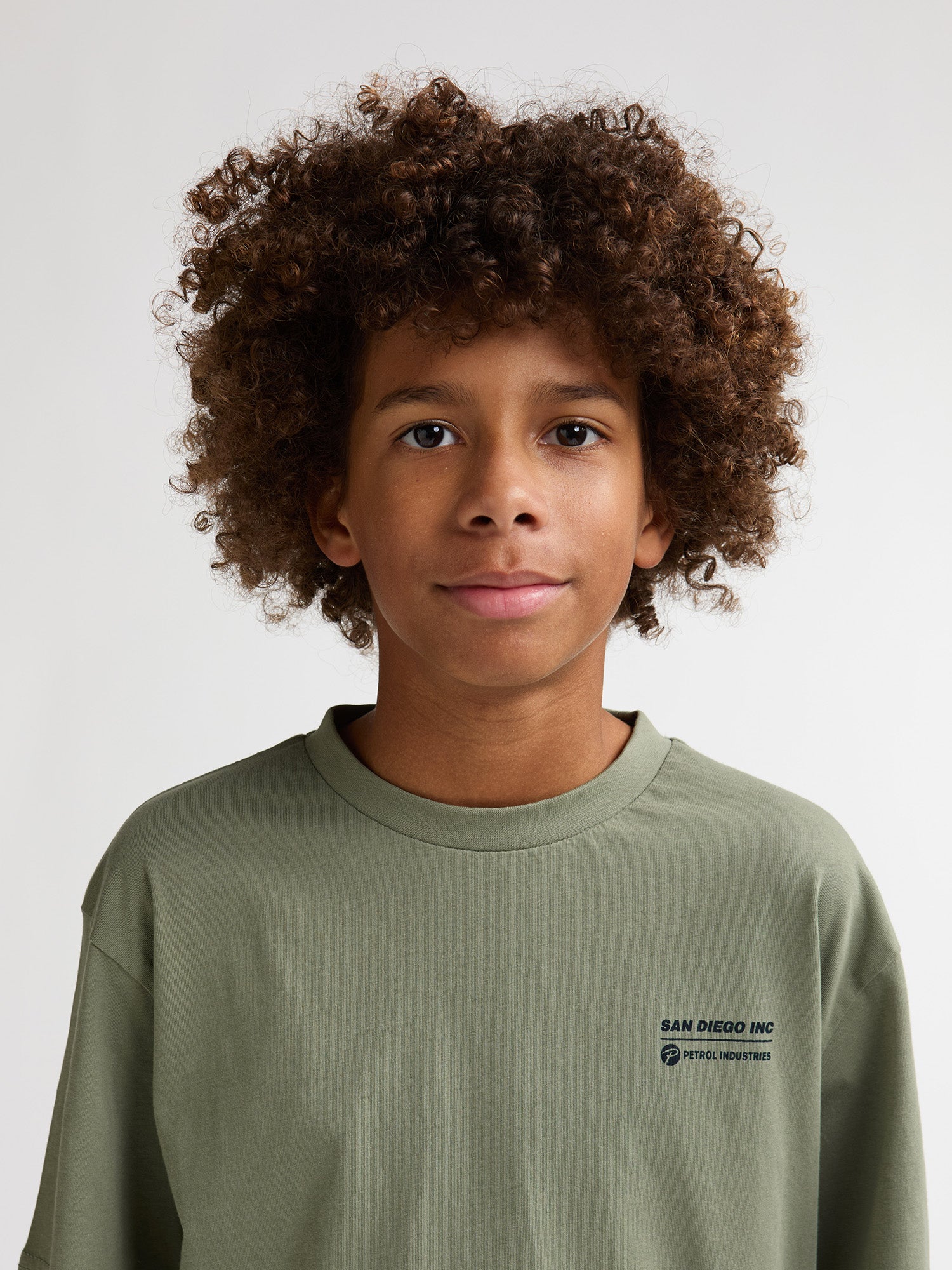 Petrol Industries Boys T-Shirt Short Sleeve Classic Print Relaxed Fit Sage
