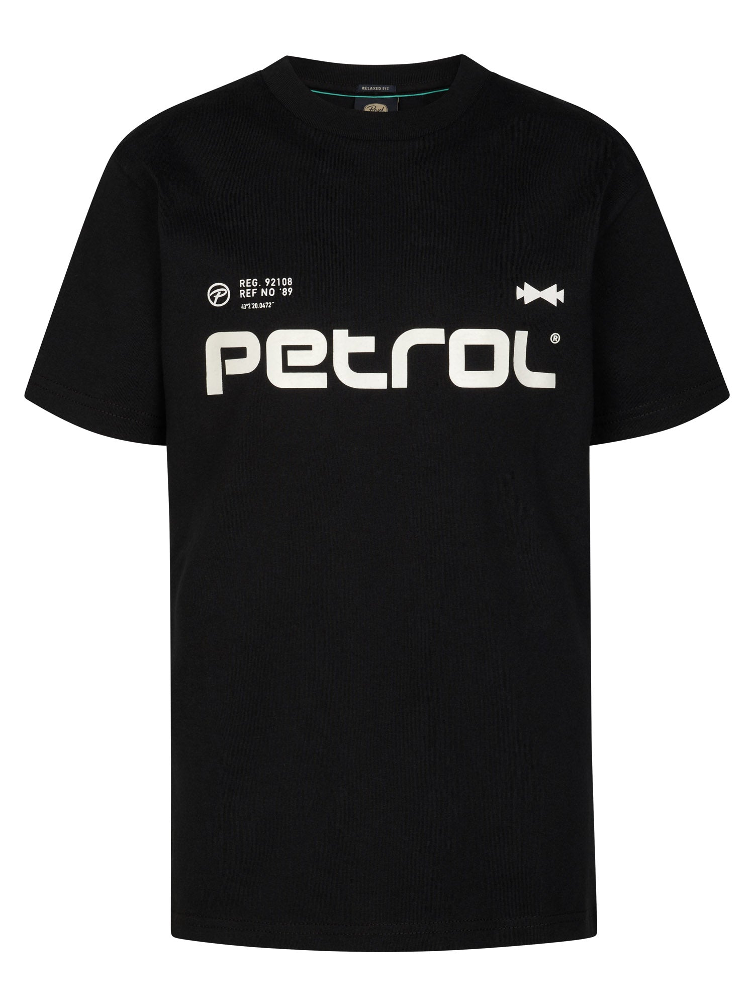 Petrol Industries Boys T-Shirt Short Sleeve Classic Print Relaxed Fit Black
