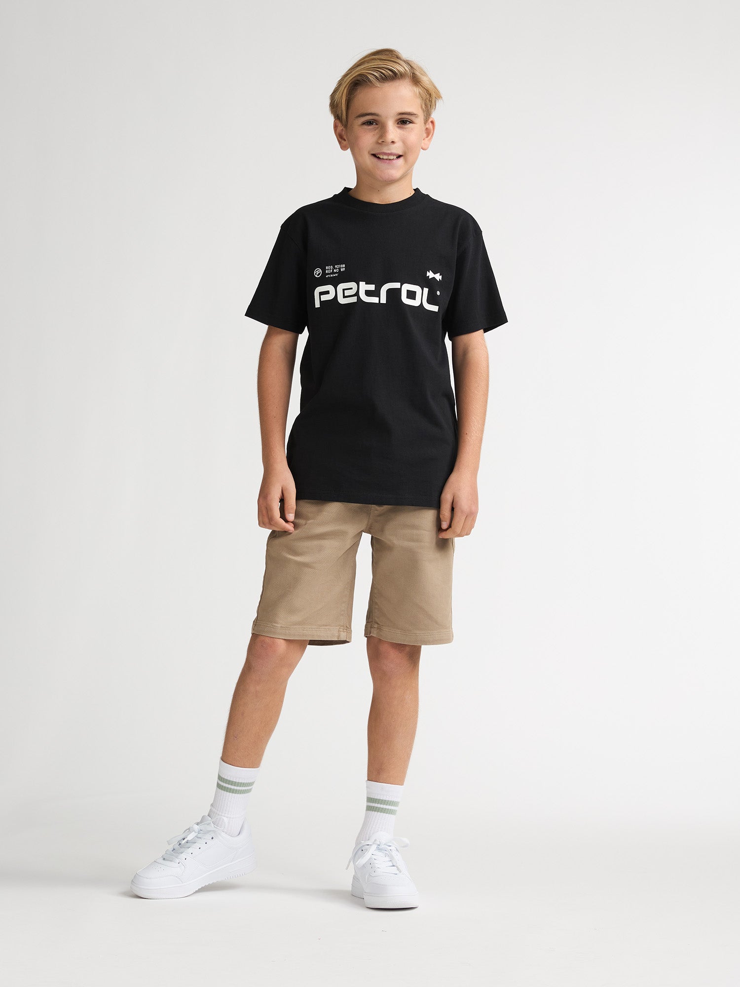 Petrol Industries Boys T-Shirt Short Sleeve Classic Print Relaxed Fit Black