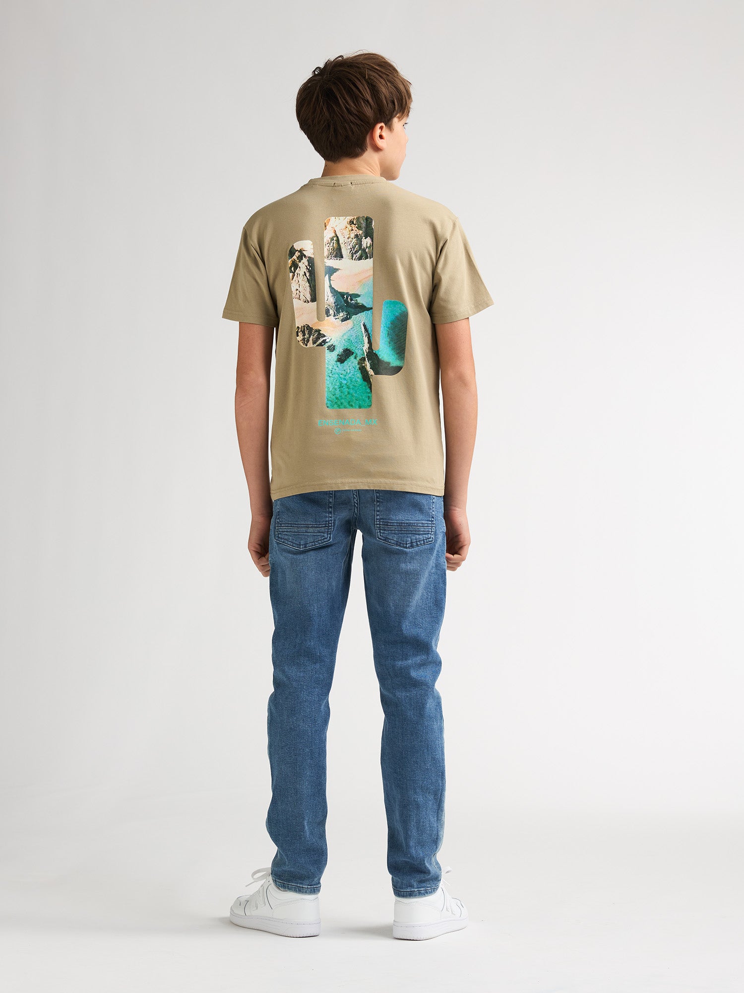 Petrol Industries Boys T-Shirt Short Sleeve Classic Print Relaxed Fit Light Tan