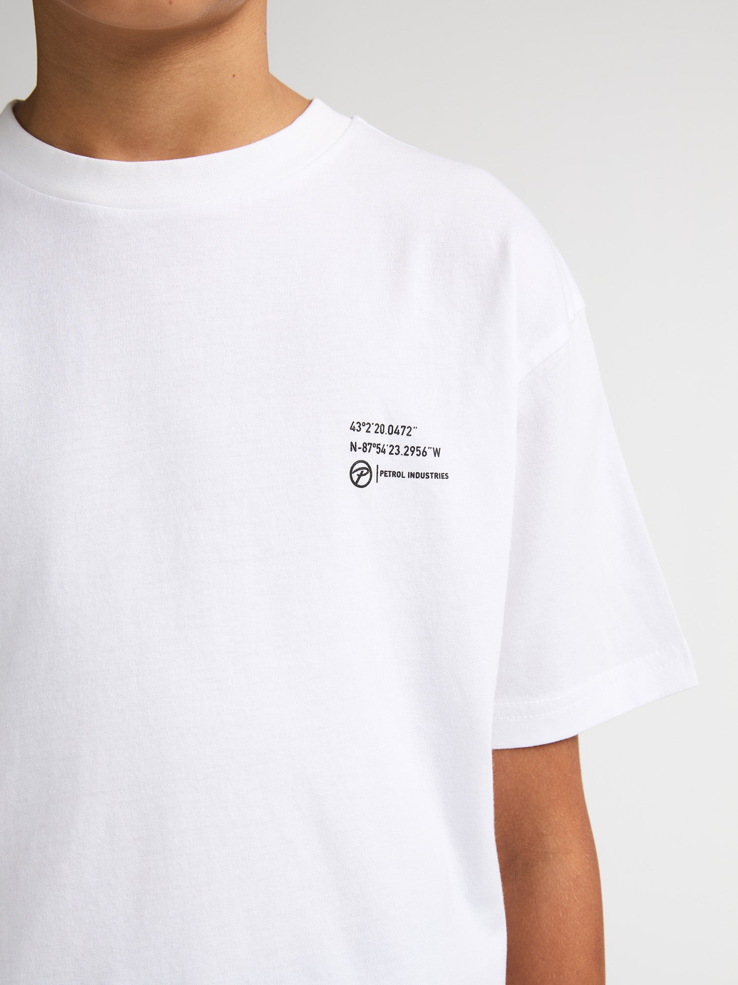 Petrol Industries Boys T-Shirt Short Sleeve Classic Print Relaxed Fit Bright White