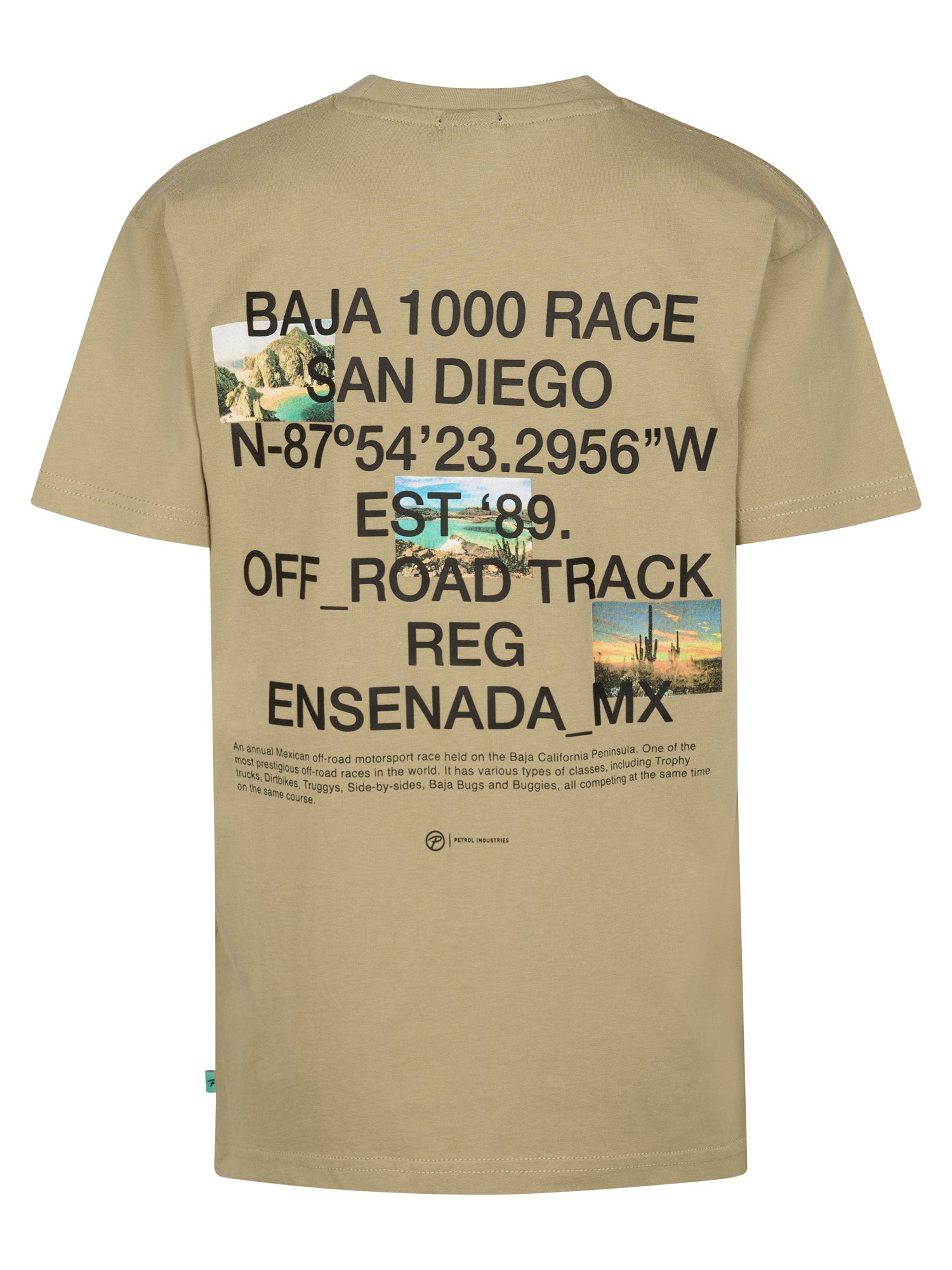 Petrol Industries Boys T-Shirt Short Sleeve Classic Print Relaxed Fit Light Tan