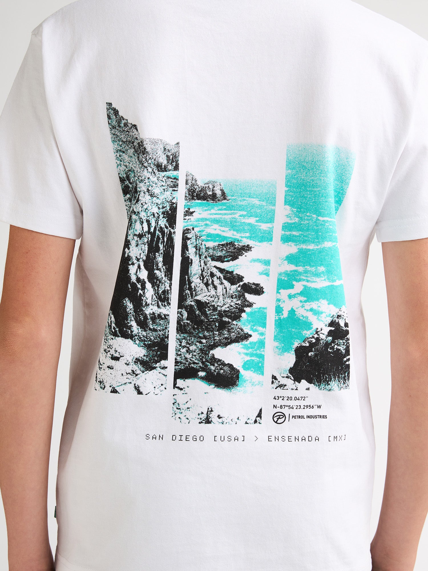 Petrol Industries Boys T-Shirt Short Sleeve Classic Print Relaxed Fit Bright White