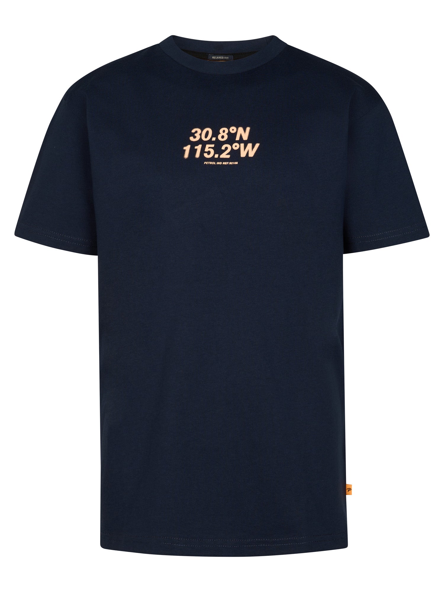Petrol Industries Boys T-Shirt Short Sleeve Classic Print Relaxed Fit Navy Blue