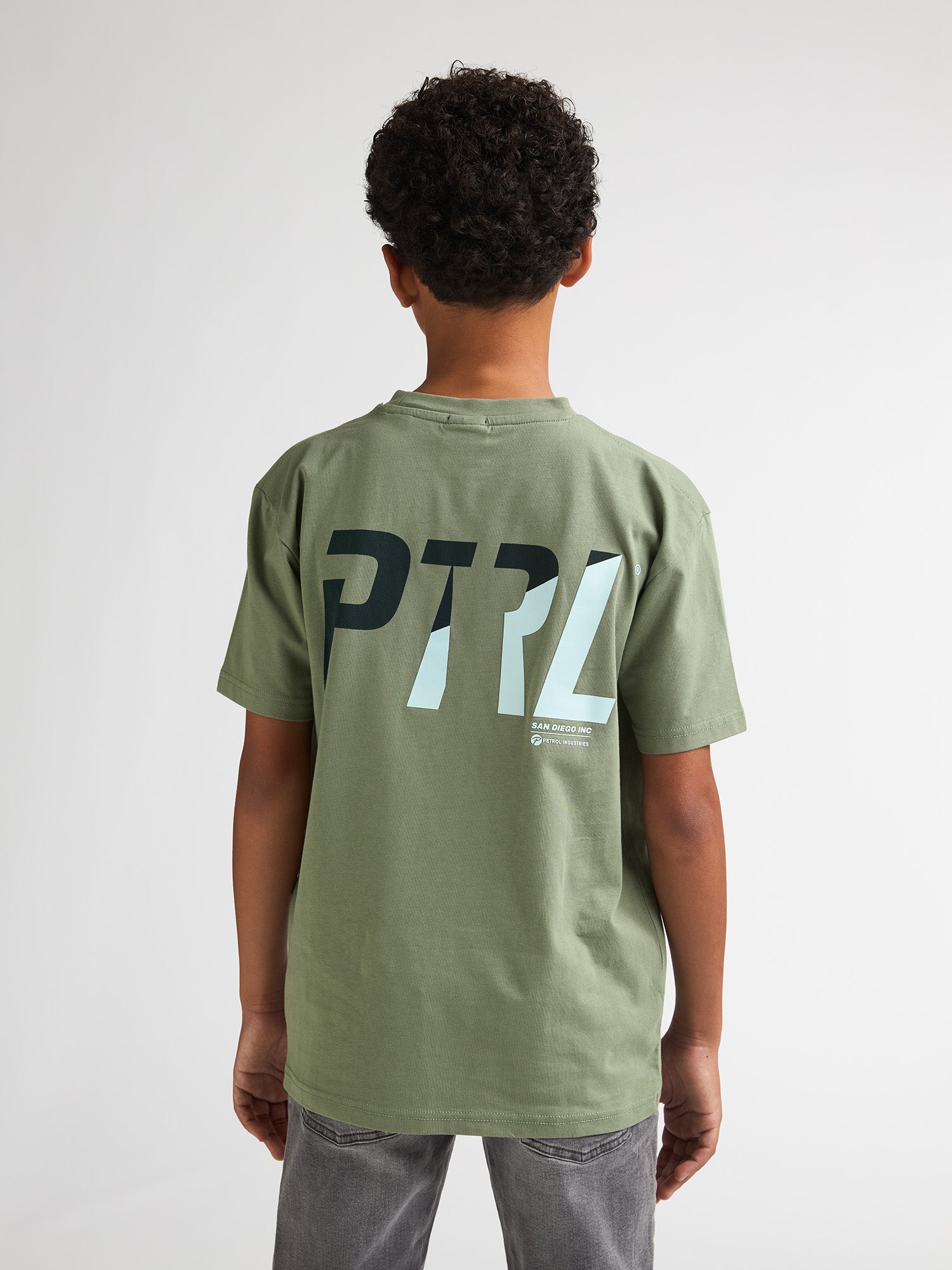 Petrol Industries Boys T-Shirt Short Sleeve Classic Print Relaxed Fit Sage