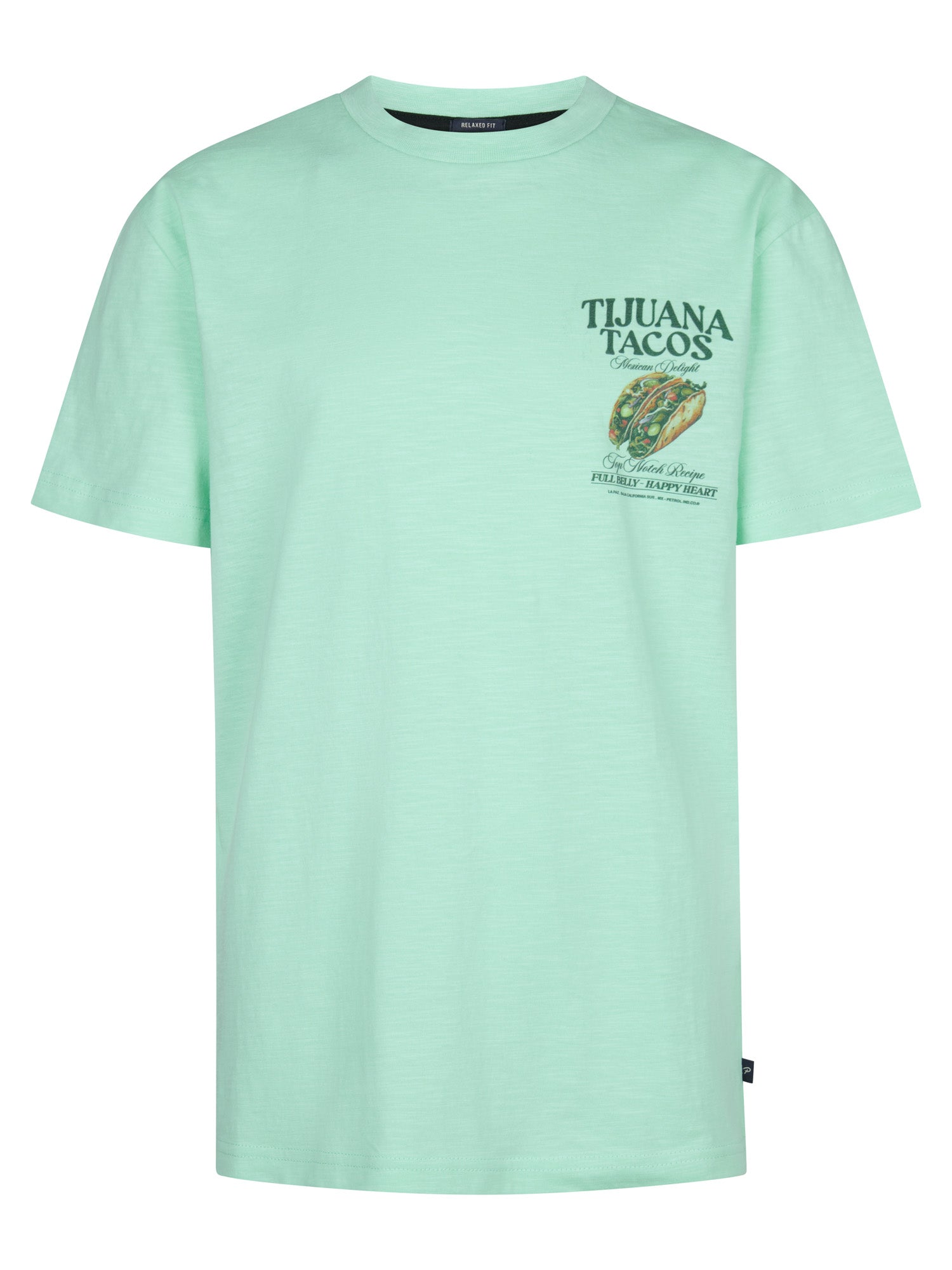 Petrol Industries Boys T-Shirt Short Sleeve Classic Print Relaxed Fit Green Aqua