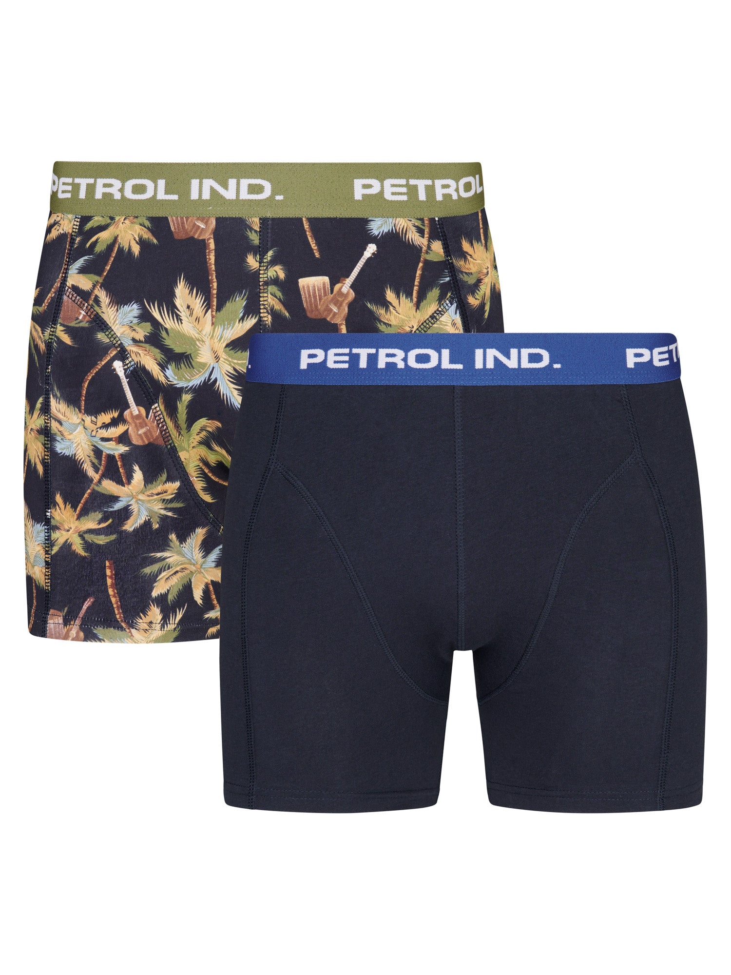 2-pack boxer shorts with palm tree print and solid Soft