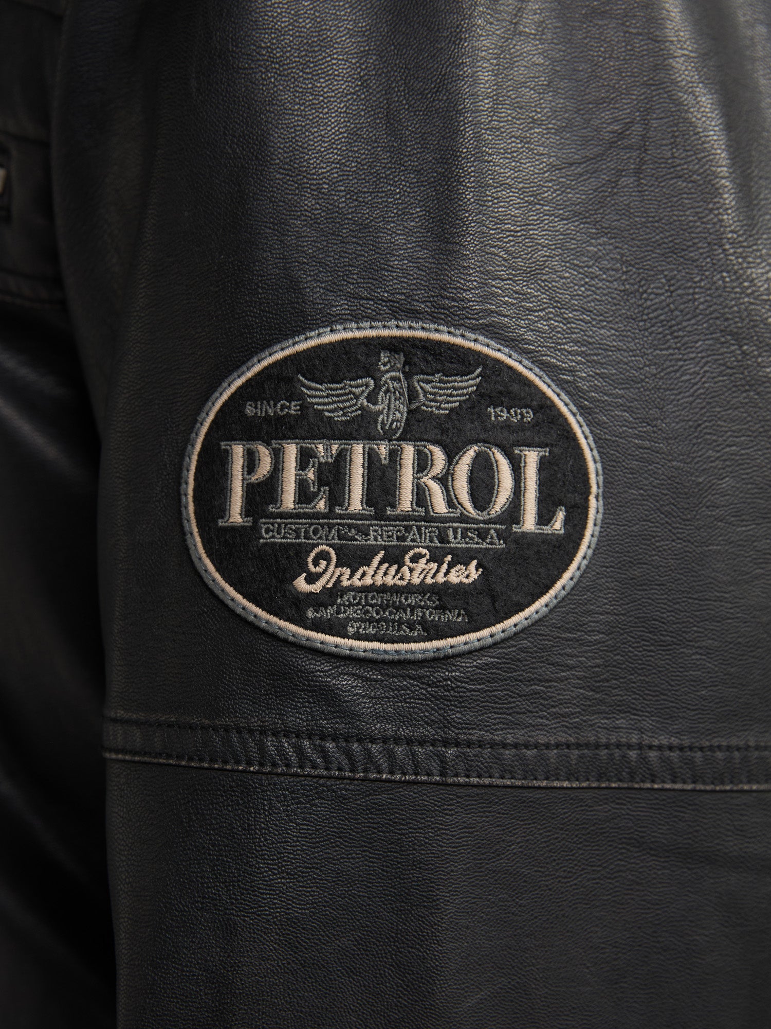 Petrol Industries Men Jacket PU Biker Fit Black