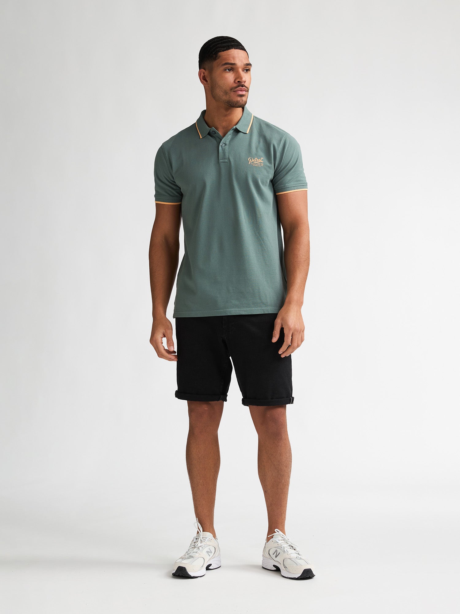 Petrol Industries Men Polo Short Sleeve Regular Fit Oil Green