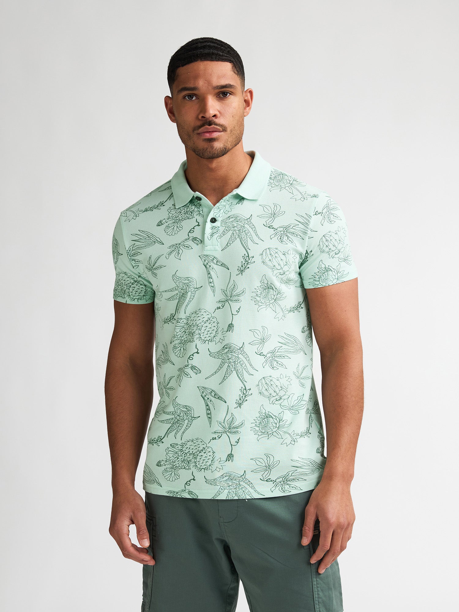 Petrol Industries Men Polo Short Sleeve Regular Fit Cool Mint