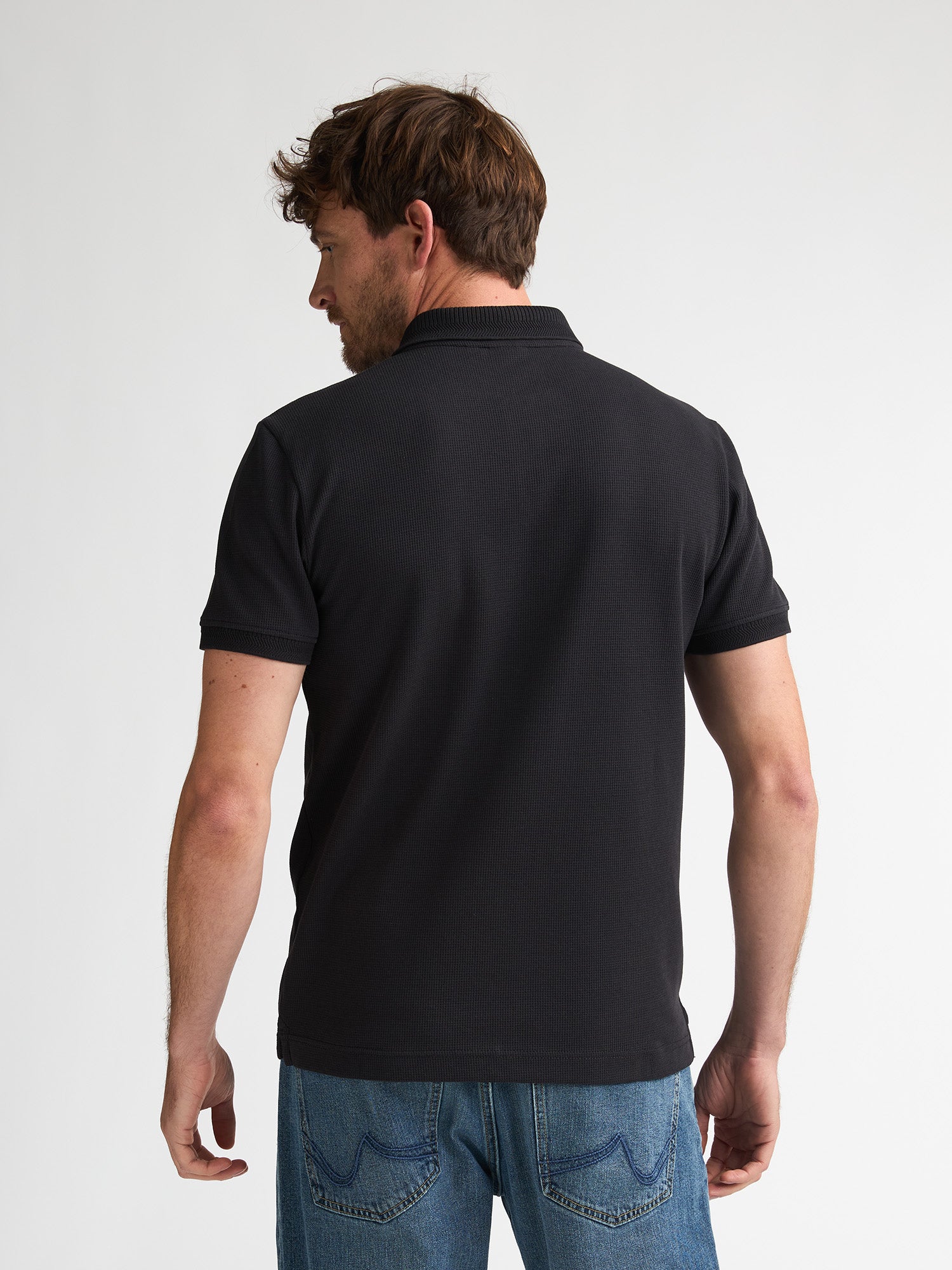 Petrol Industries Men Polo Short Sleeve Regular Fit Black