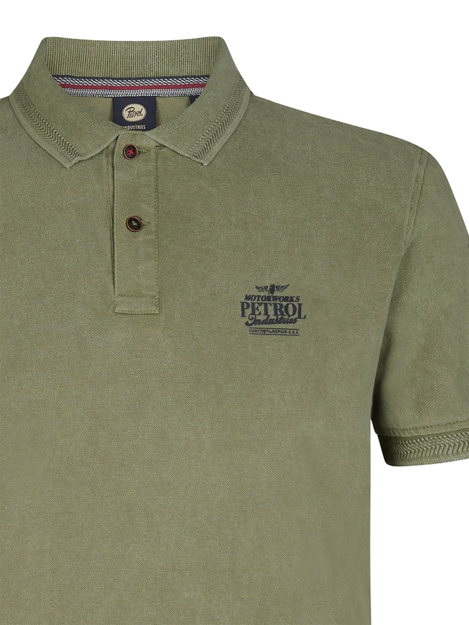 Petrol Industries Men Polo Short Sleeve Regular Fit Dusty Army