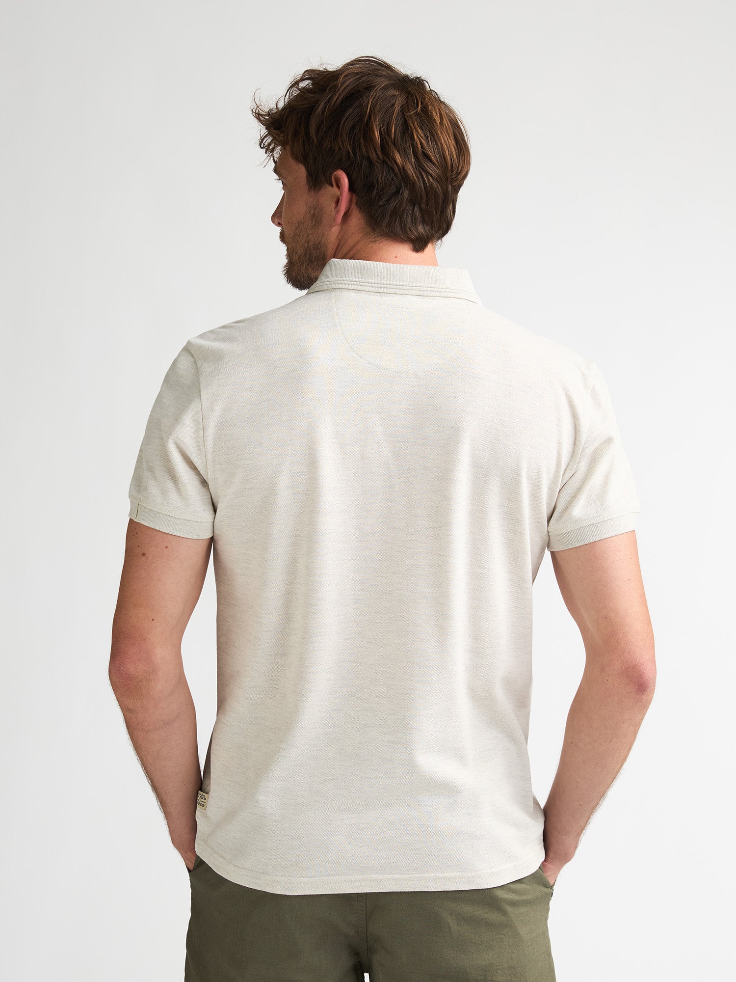 Petrol Industries Men Polo Short Sleeve Regular Fit Antique White Melee