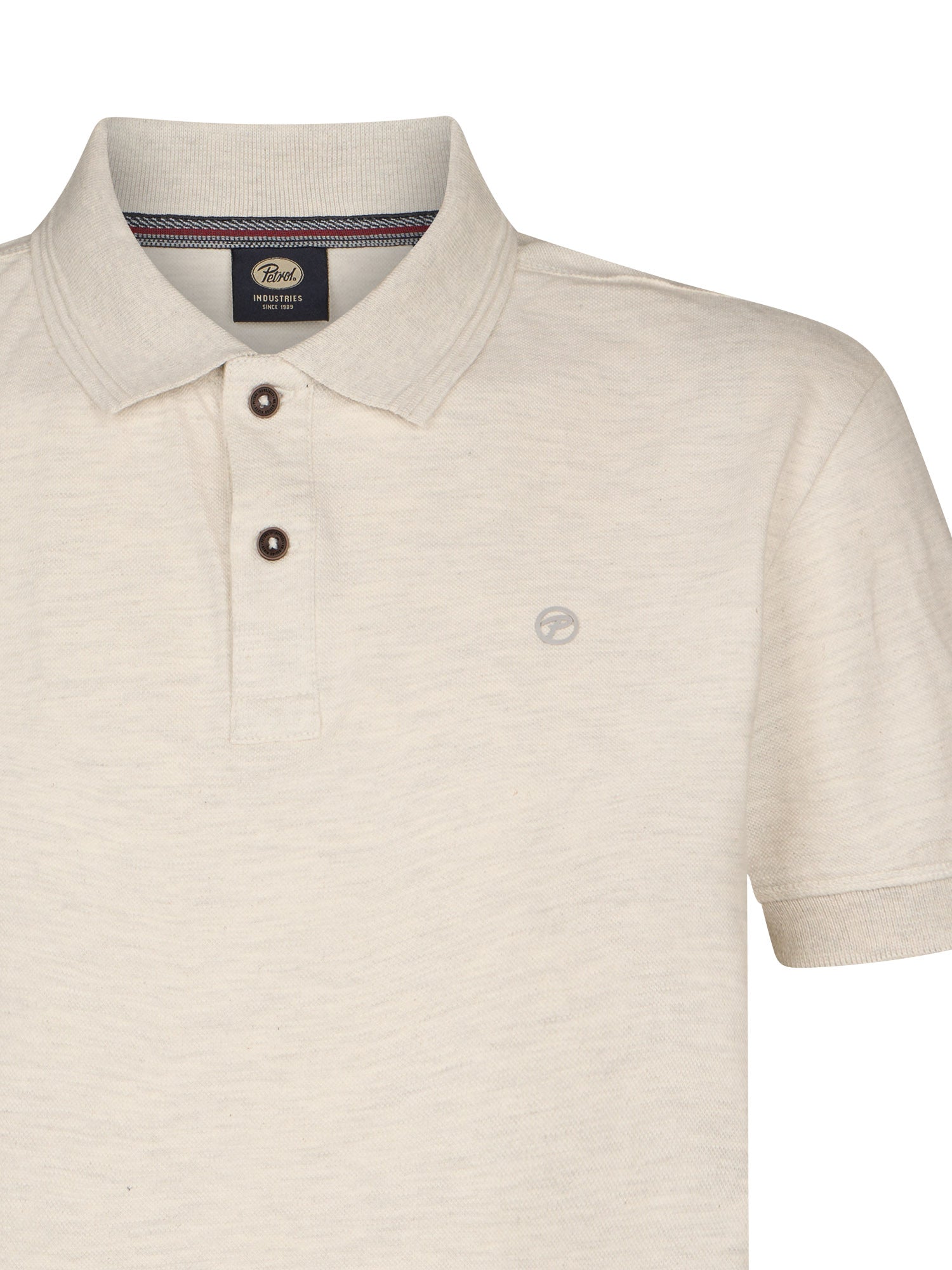 Petrol Industries Men Polo Short Sleeve Regular Fit Antique White Melee