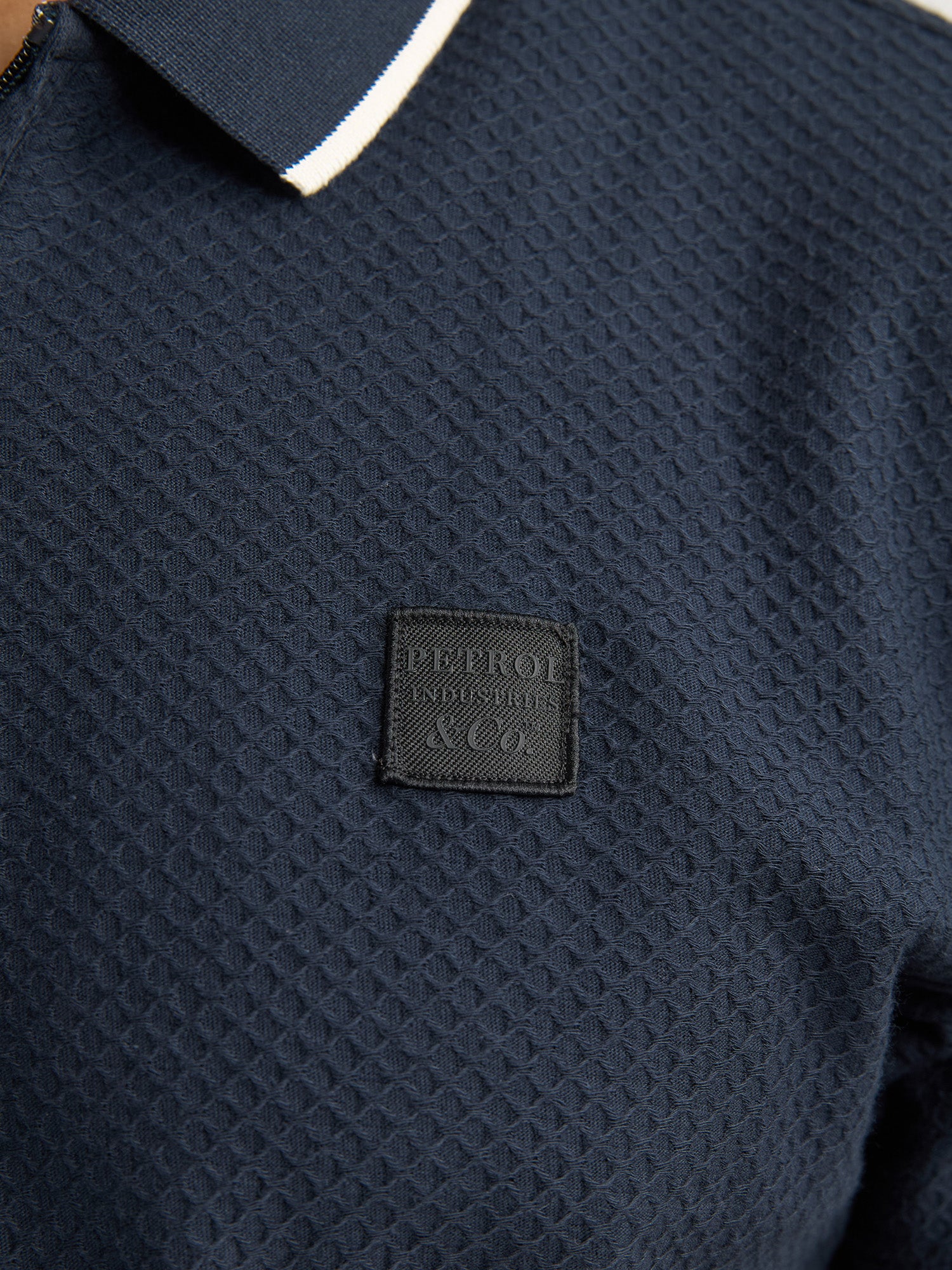 Petrol Industries Men Polo Short Sleeve Regular Fit Navy Blue