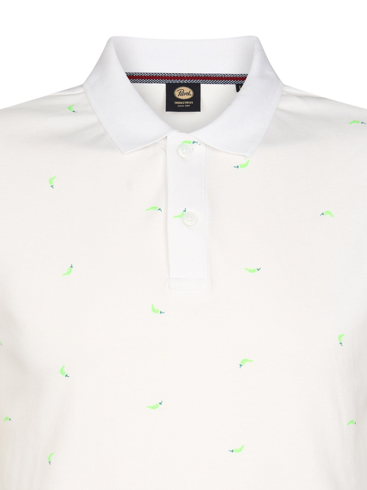 Petrol Industries Men Polo Short Sleeve Regular Fit Bright White