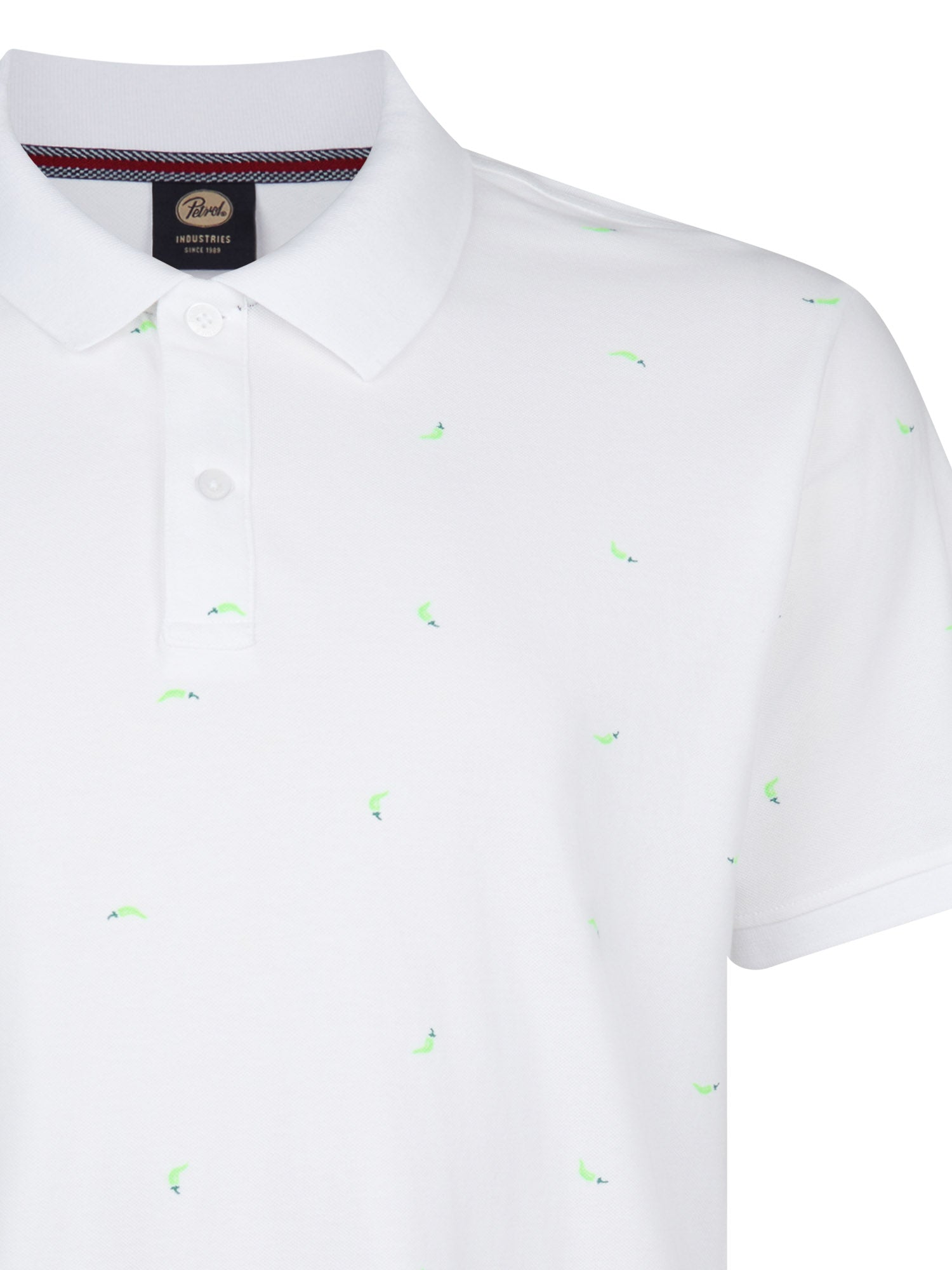 Petrol Industries Men Polo Short Sleeve Regular Plus Fit Bright White