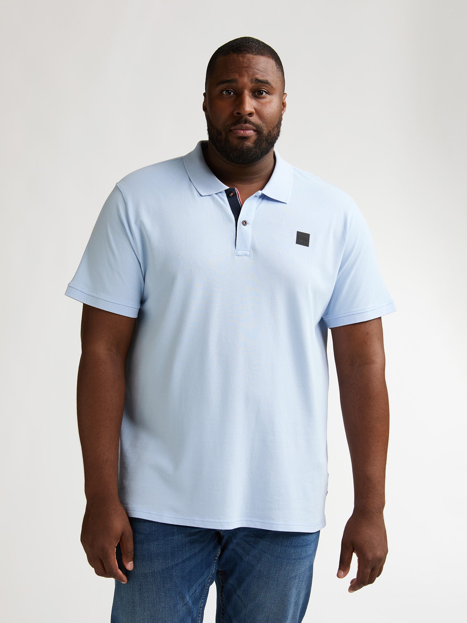 Petrol Industries Men Polo Short Sleeve Regular Plus Fit Sky