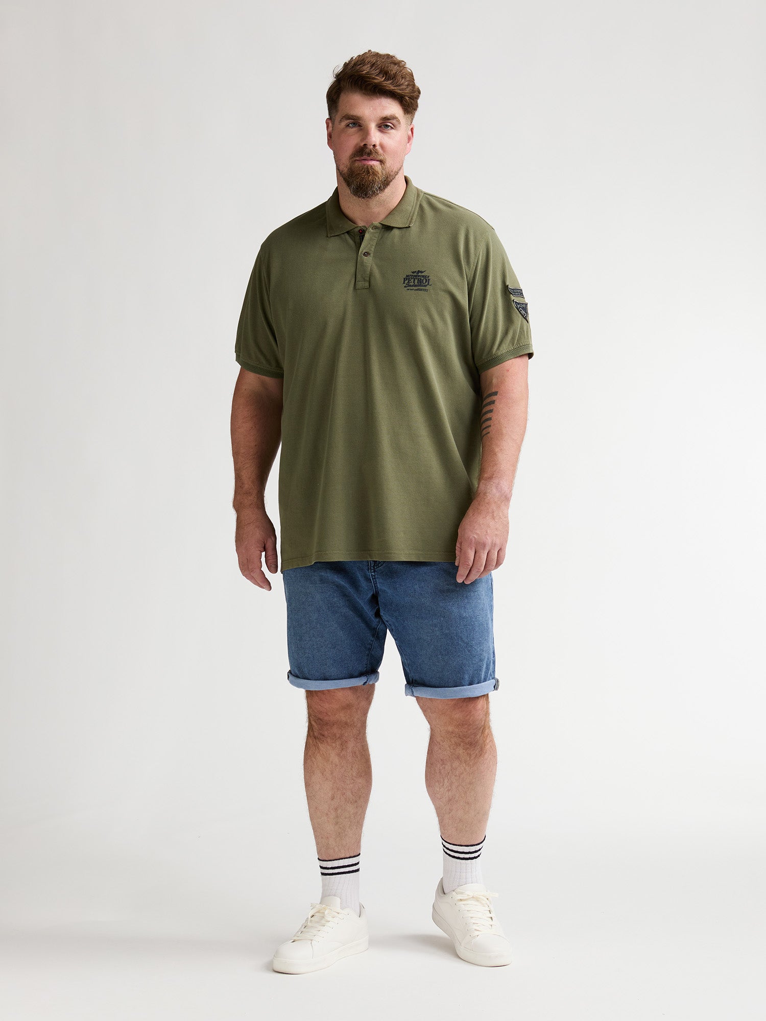 Petrol Industries Men JACKSON - Men Denim Jogg Short Regular Plus Fit Light Used