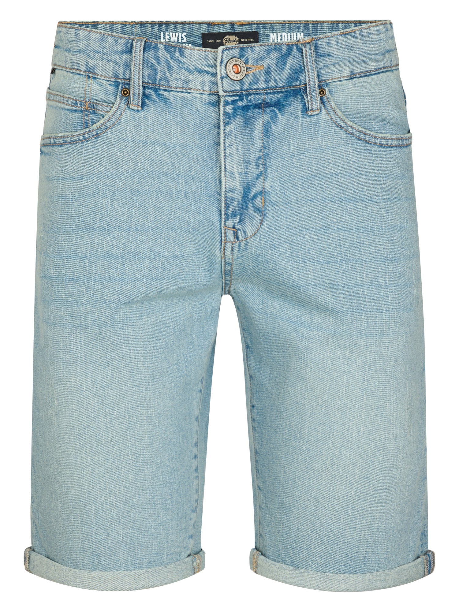 Petrol Industries Men LEWIS - Men Denim Short Loose Fit Loose Fit Light Vintage