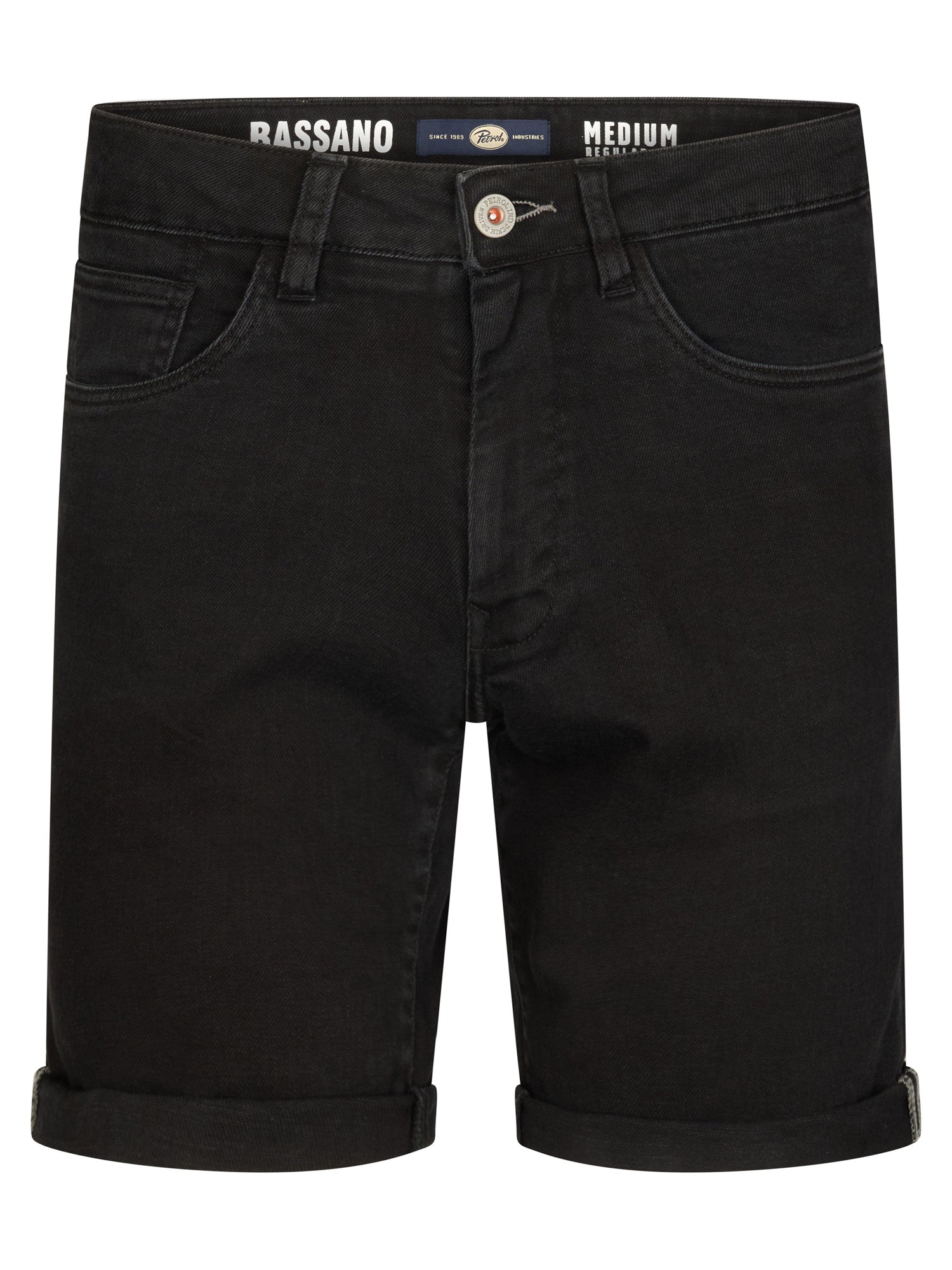 Petrol Industries Men BASSANO - Men Denim Short Regular Fit Regular Fit Black Stone
