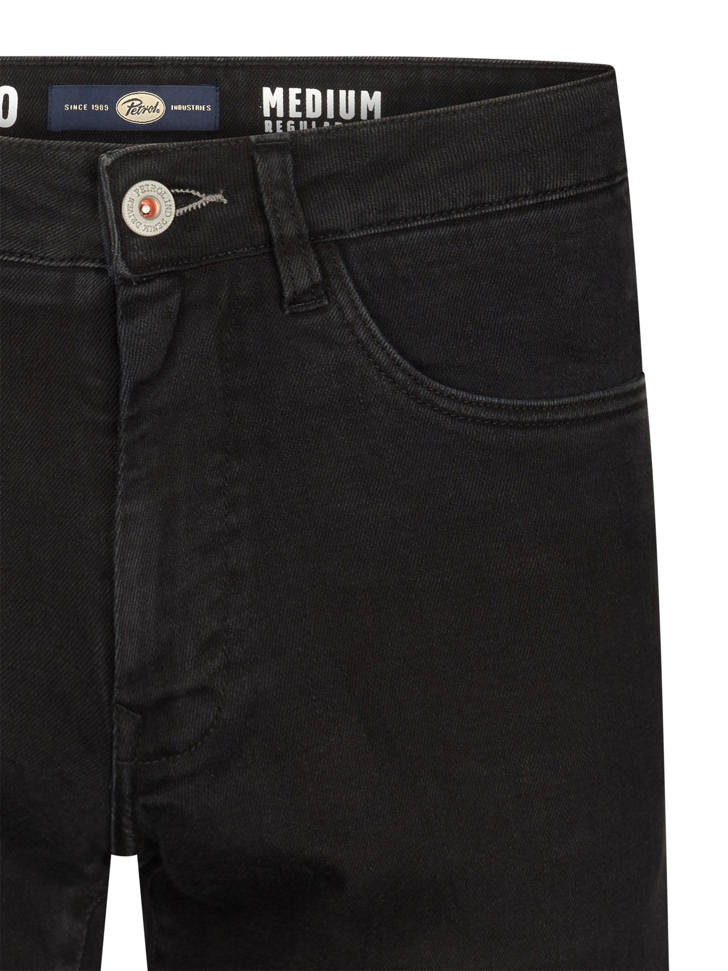 Petrol Industries Men BASSANO - Men Denim Short Regular Fit Regular Fit Black Stone