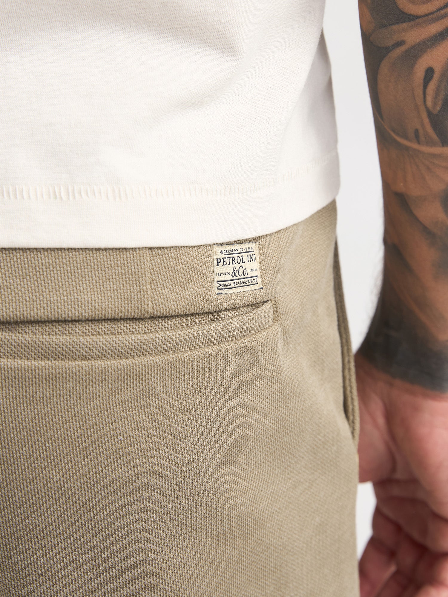 Petrol Industries Men Shorts Chino Fit Light Tan