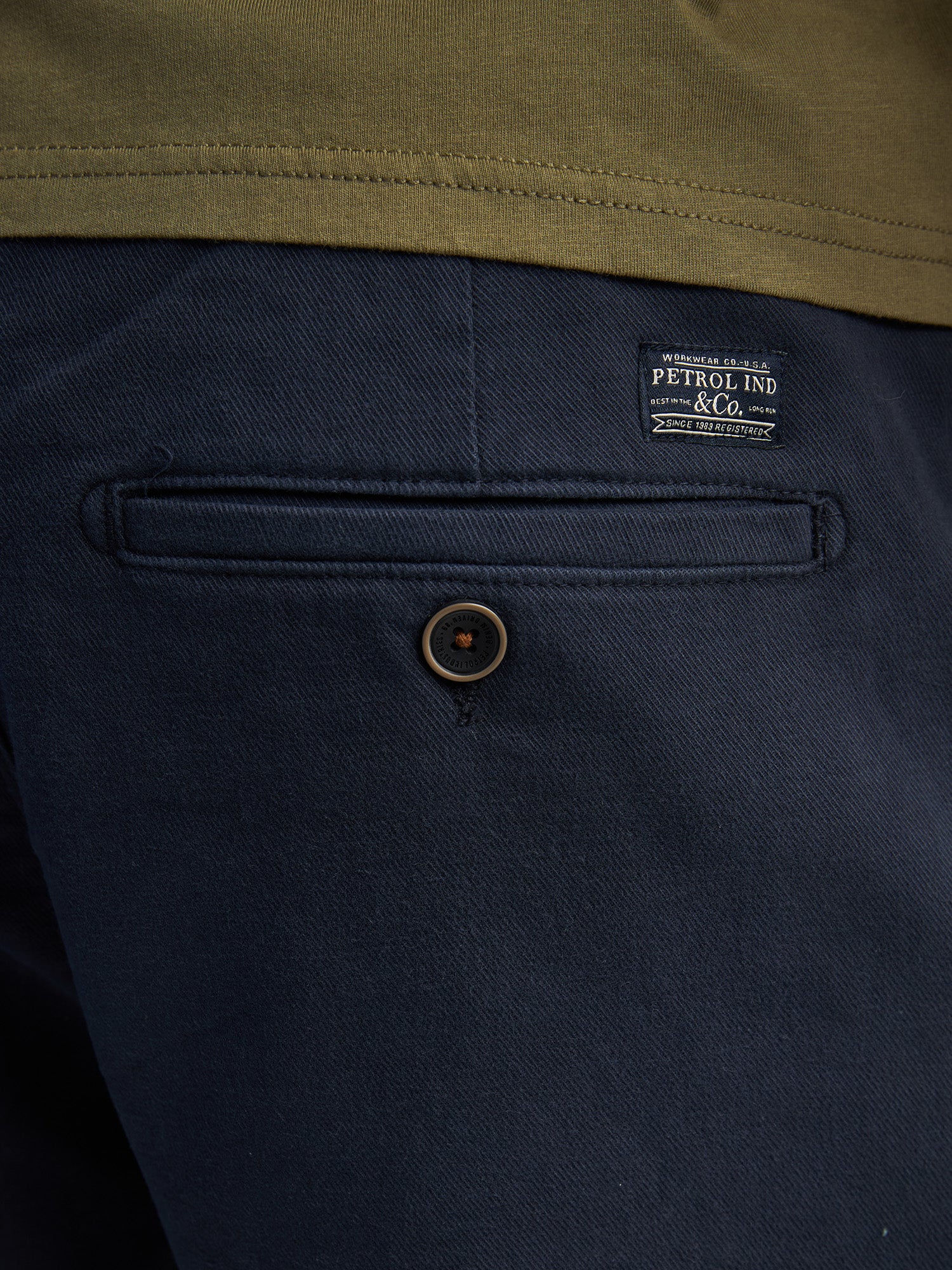 Petrol Industries Men Shorts Chino Fit Navy Blue