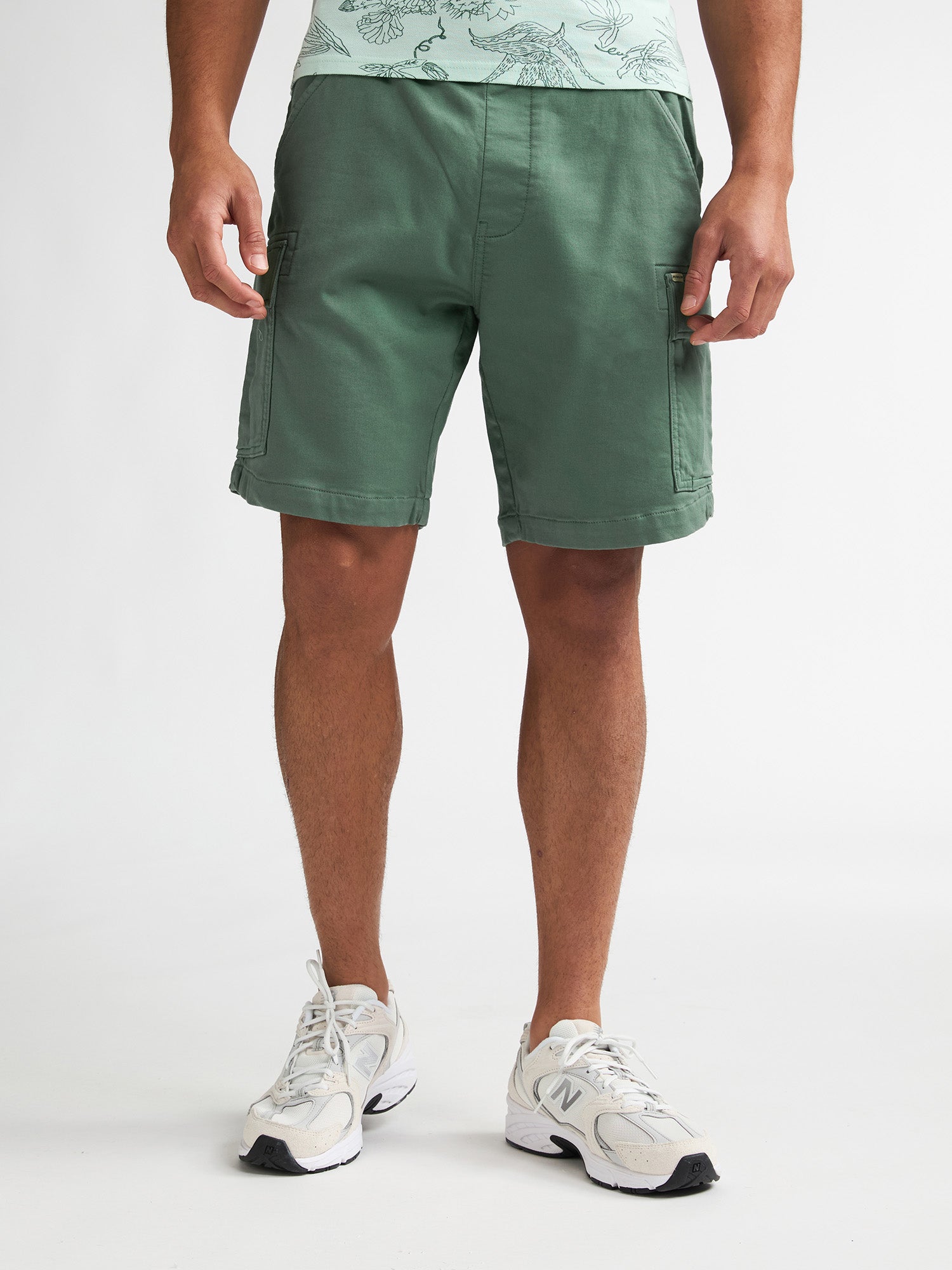 Petrol Industries Men Shorts Cargo Fit Oil Green